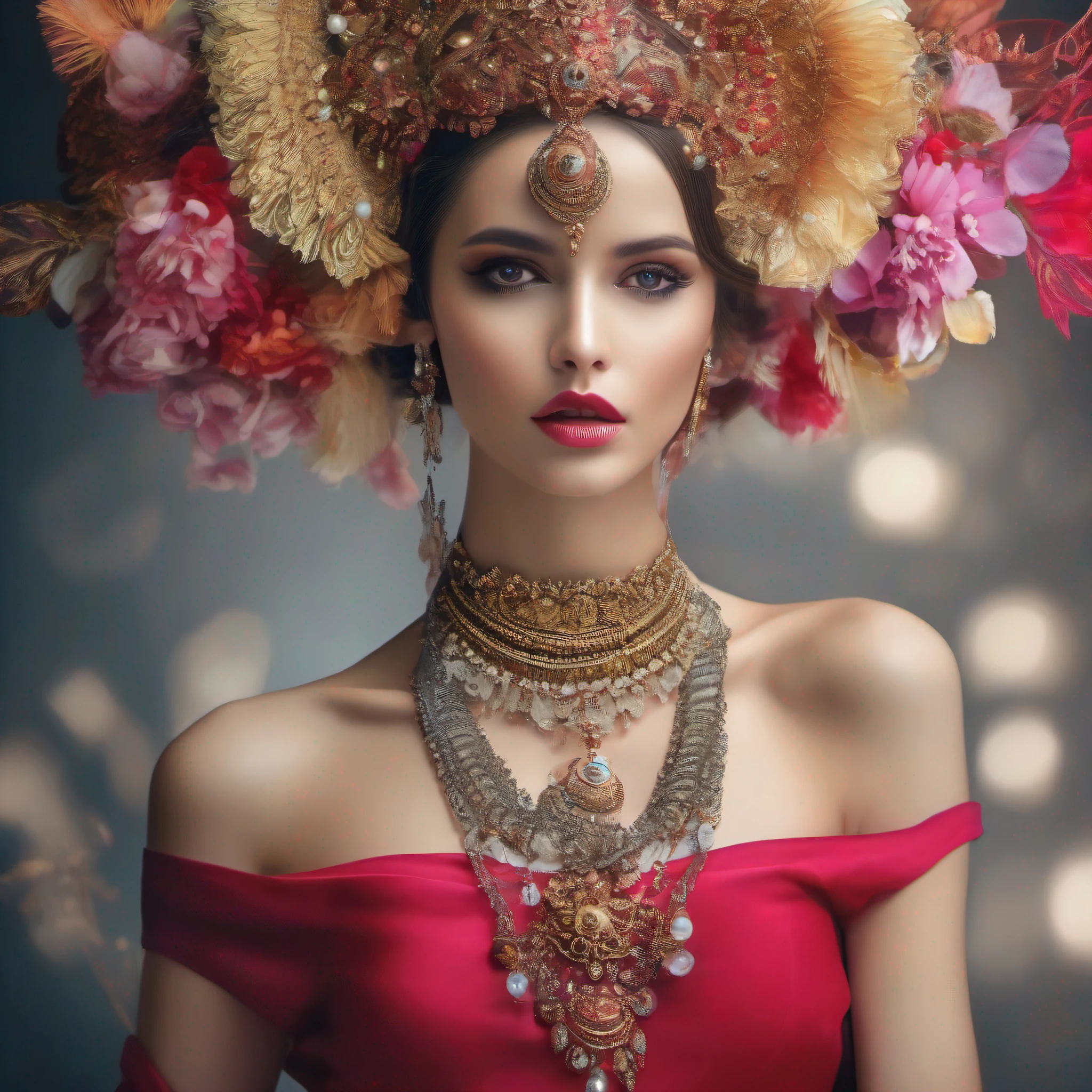 Mahanaula in High fashion model portrait Ultra HD 32K --AR 16:9, -- chaos 1, --v 5., --s1, -q1