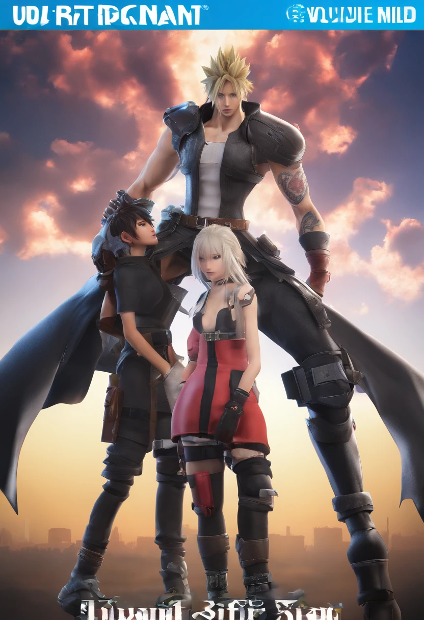 Cloud Strife und Tifa Lockheart Final Fantasy 7 Remake, UHD, masterpiece, ccurate, anatomically correct, high quality, high details, super detail, textured skin, best quality, highres, 8k