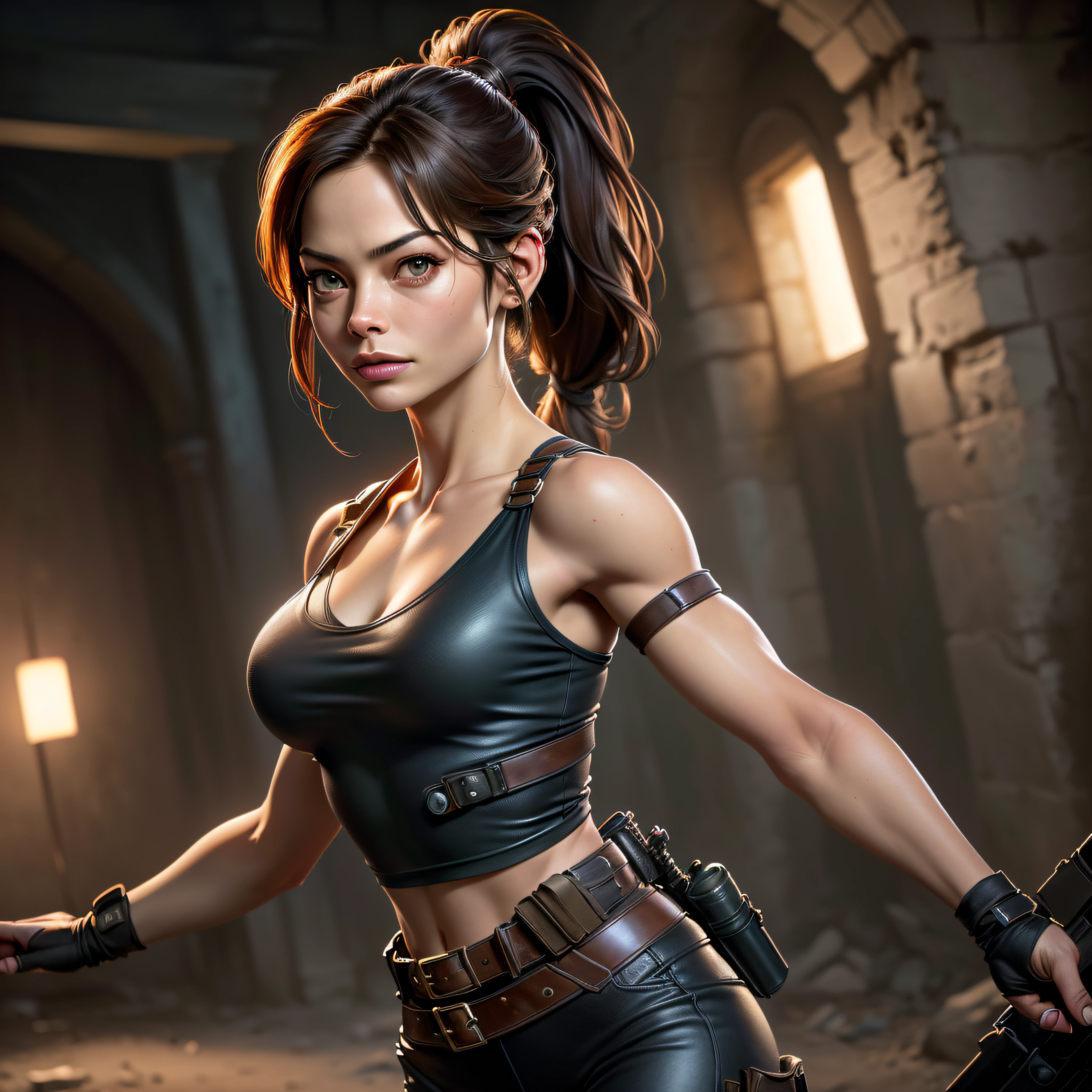 (best quality), (high detail), (perfect body), (marvel comics), (x-23), (wolverine), (Laura Kinney), (1girl), (the xmen), (action pose), beautiful enraged X-23 showing her claws, marvel comics, (marvel), (superhero), HDR, 4k, 3D