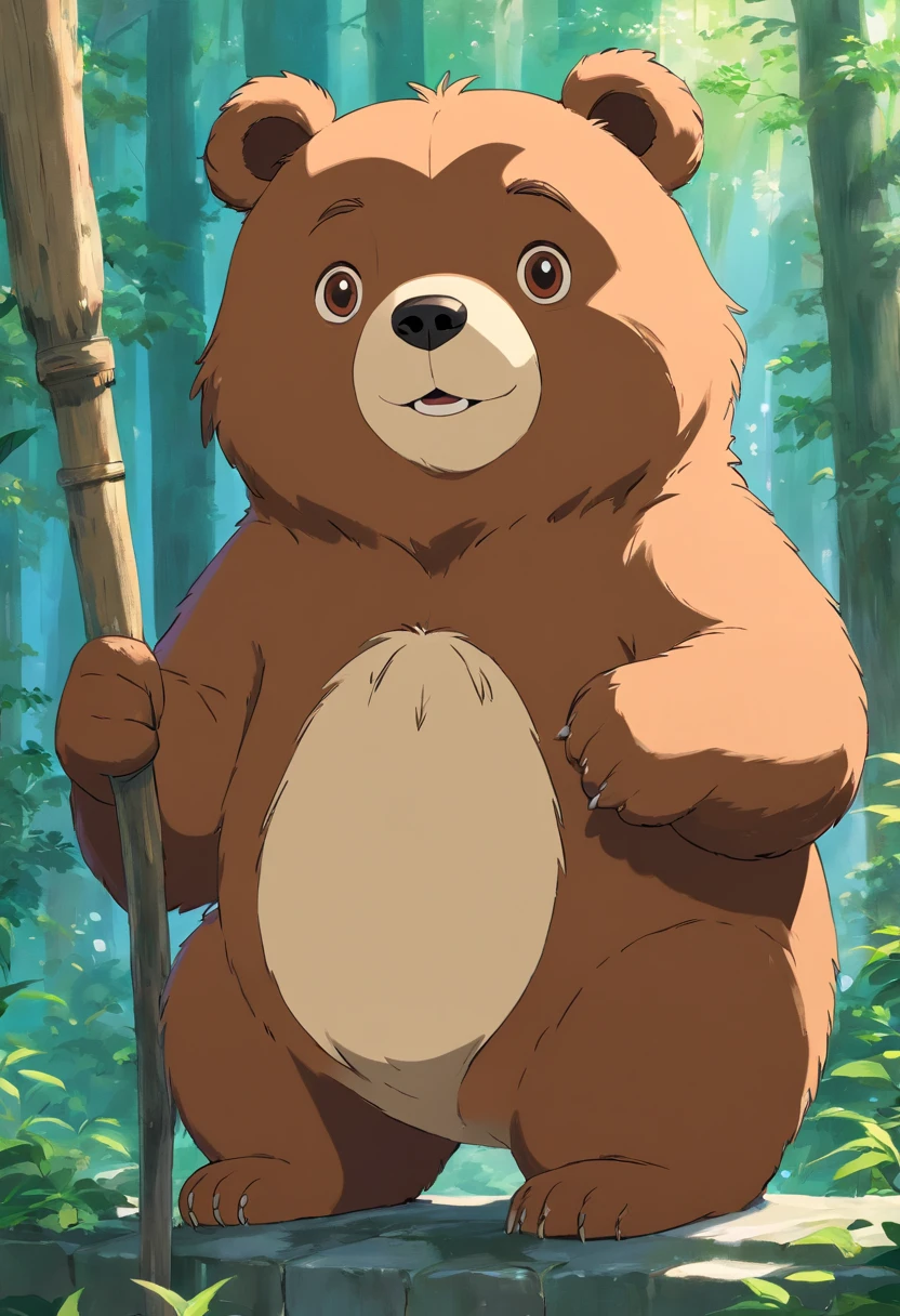 Generate ultra-high-definition images of chic bears,Highlight the intricate details of the bear's coat,and expressive eyes.
