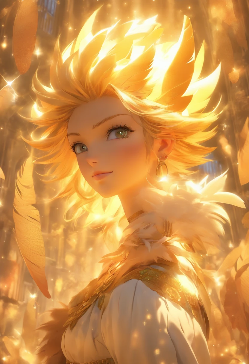 (reallistic:1.3)、A detailed、qulity、Rembrandt lighting、(masuter piece:1.2)、(Photorealsitic:1.2)、(best qualtiy)、(Detailed skin:1.3)、(intricate-detail)、Dramatic、光线追踪、One Girl、American Caucasian Girl、blonde hair、21 years old、Beautiful breasts、(Pasture、suns、云、nobara、agriculture、starlight、promenade、a large amount of bird feathers,)American casual attire