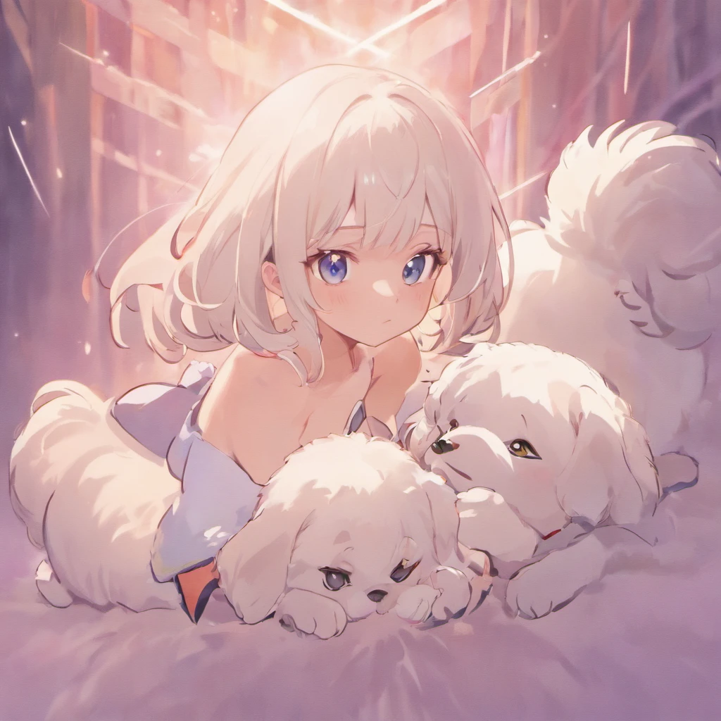 White hairs、fluffy fur、White puppy、Vigorous、Anime loving puppies、,, furry animal,Instagram icon、The loveliness that everyone looks back on、