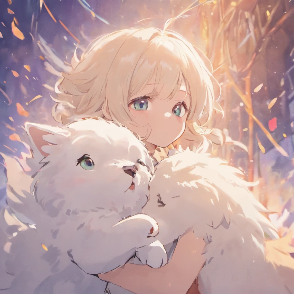 White hairs、fluffy fur、White puppy、Vigorous、Anime loving puppy、,, furry animal,Instagram icon、The loveliness that everyone looks back on、1 girl in、One puppy、A smile that cheers everyone up、