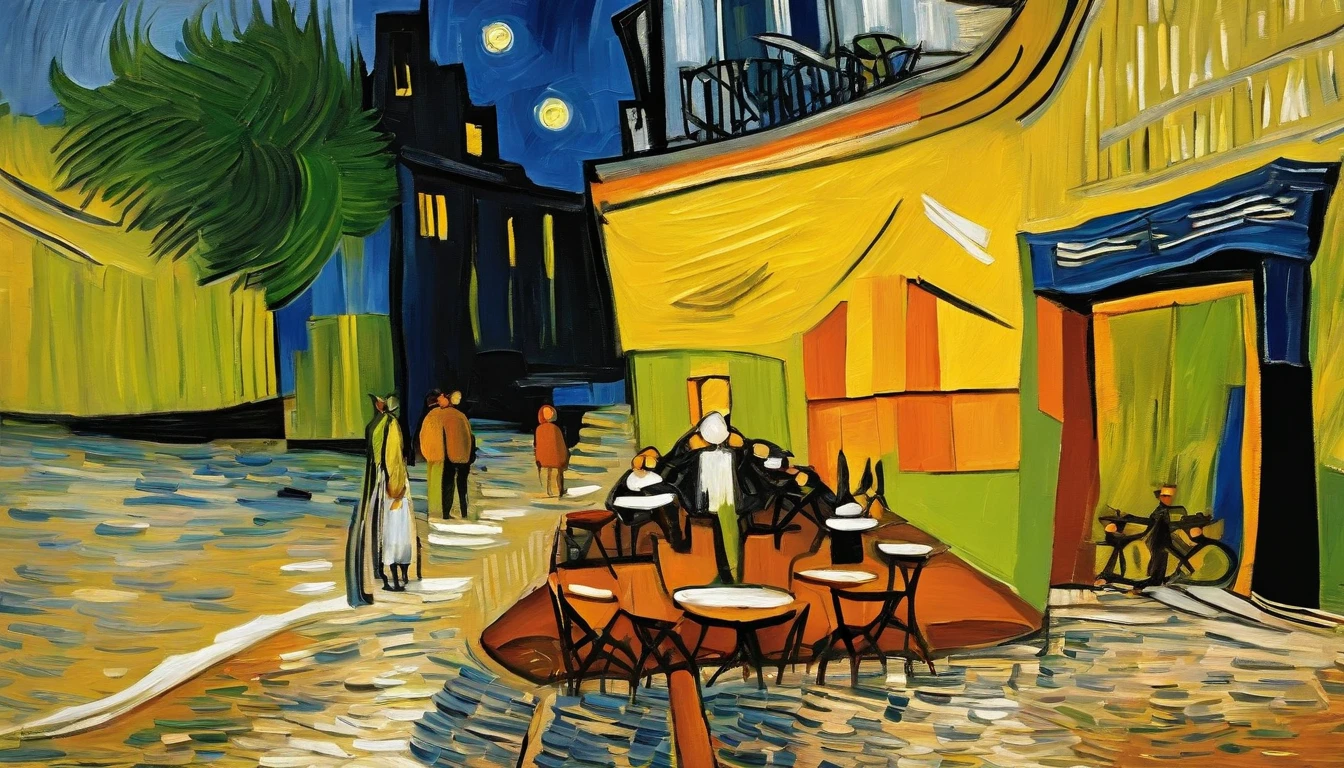 von gogh,Cafe terrace at night