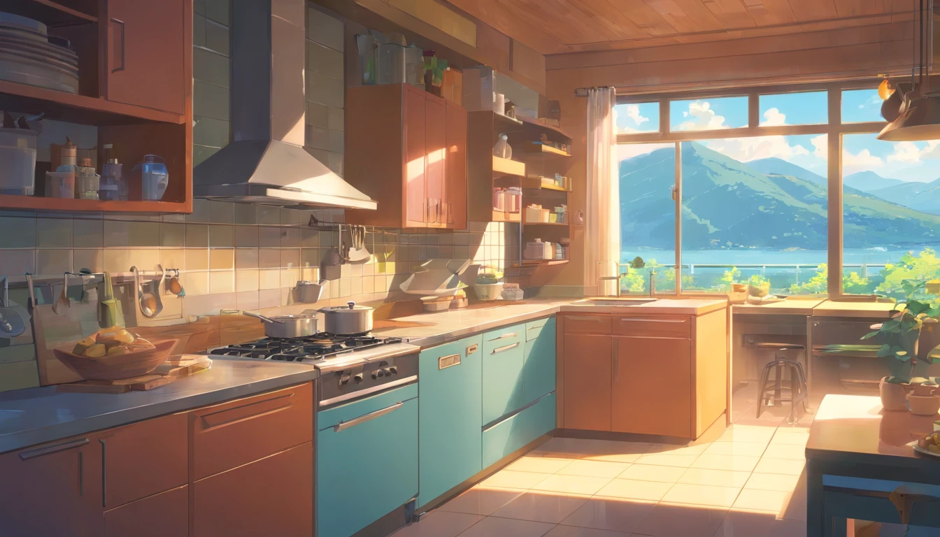 kitchens,There is a big tap, 4K, k hd, high high quality