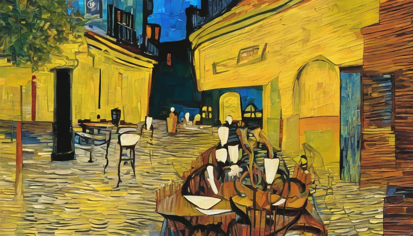 von gogh,Cafe terrace at night