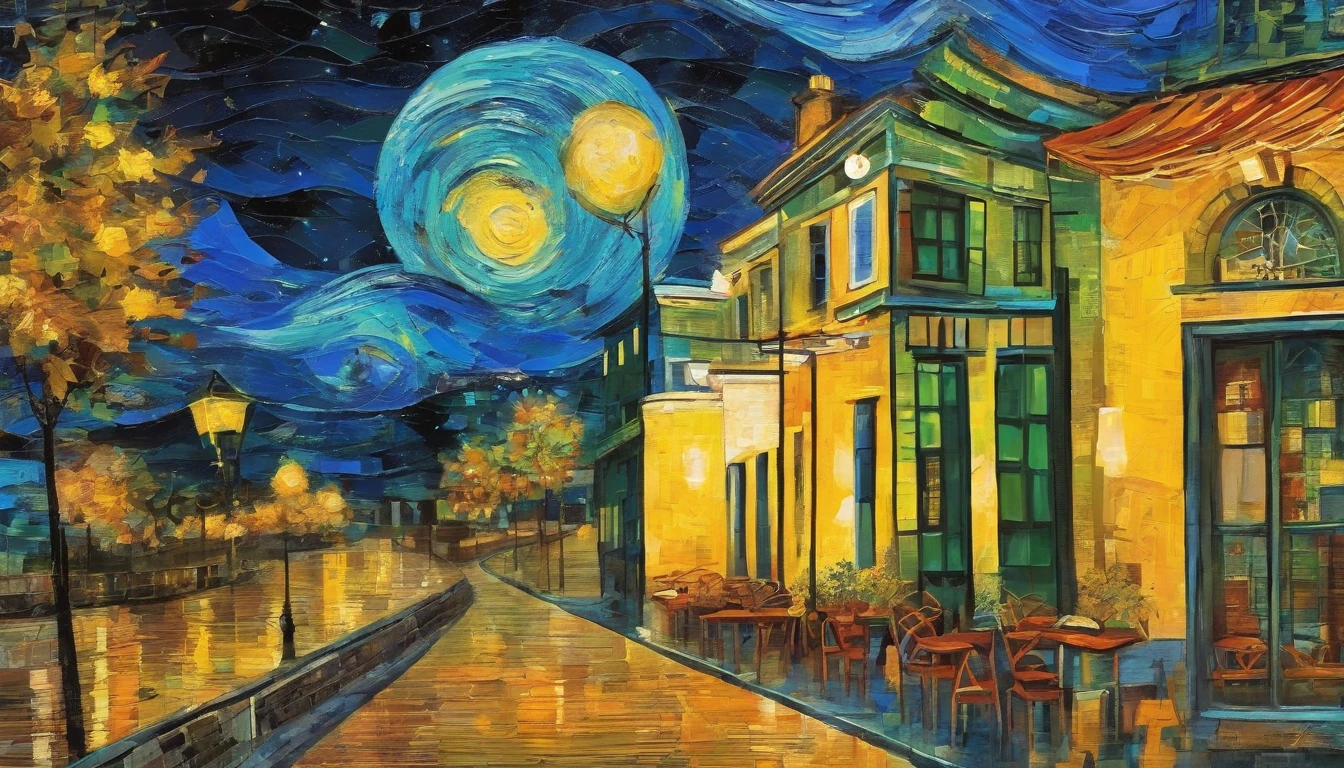 von gogh,Cafe terrace at night