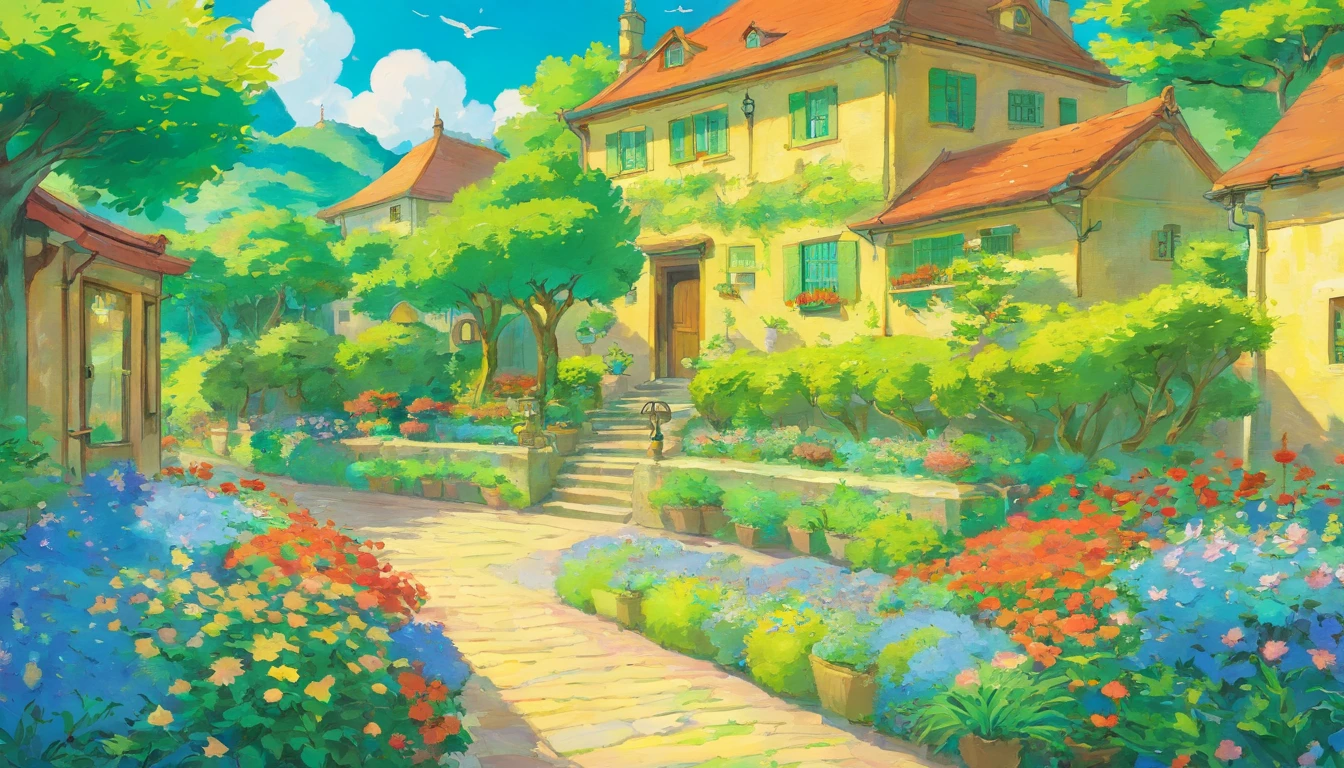 Memories of the Etten Gardens,vincent van gogh style