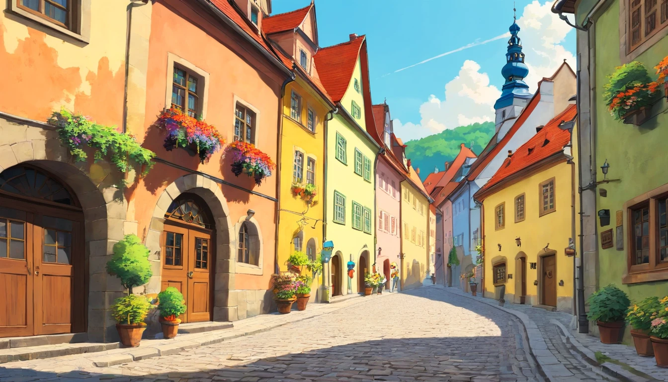 Czech Republic,Streets of Český Krumlov