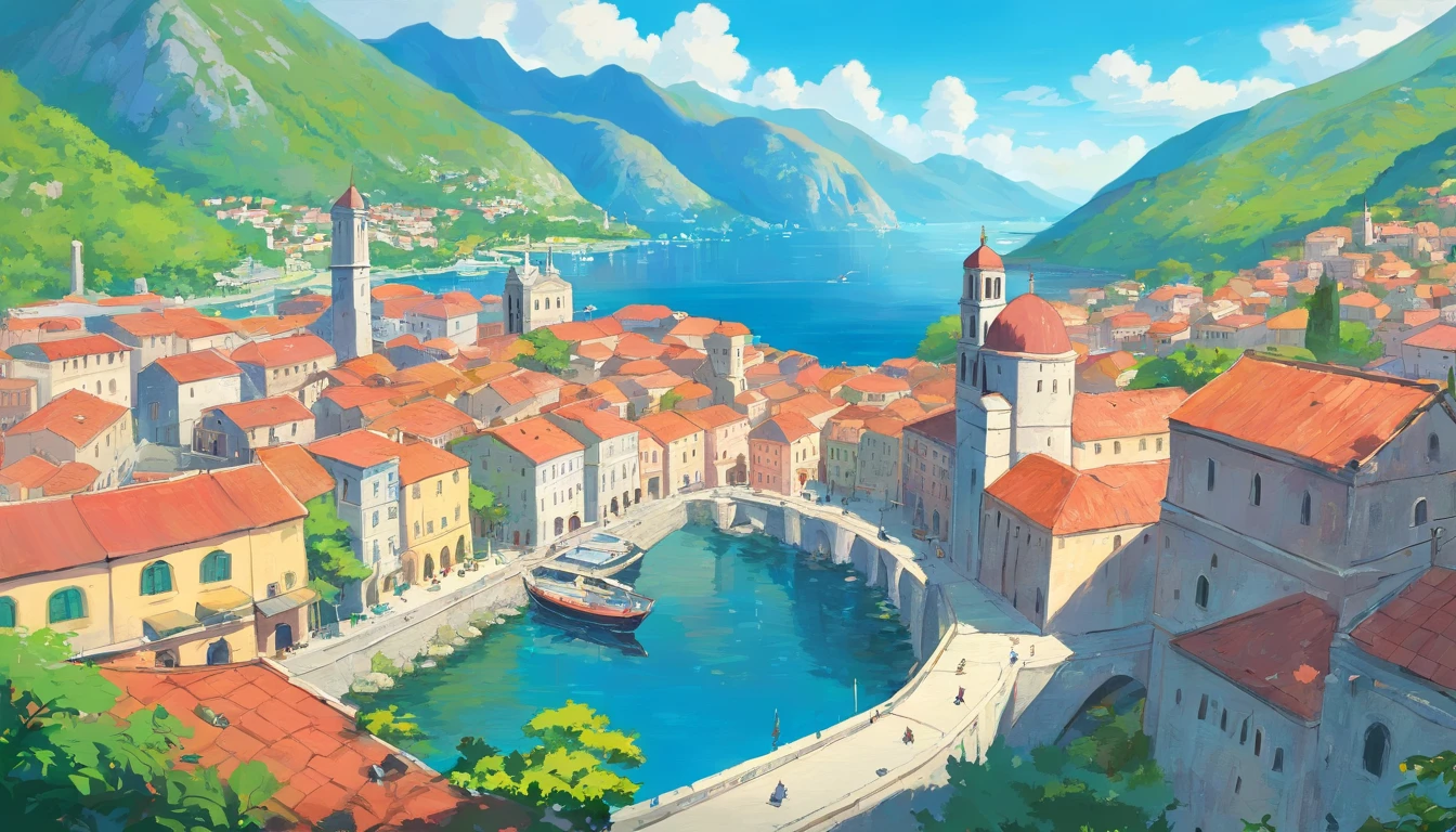 Montenegro,City of Kotor,Faraway view