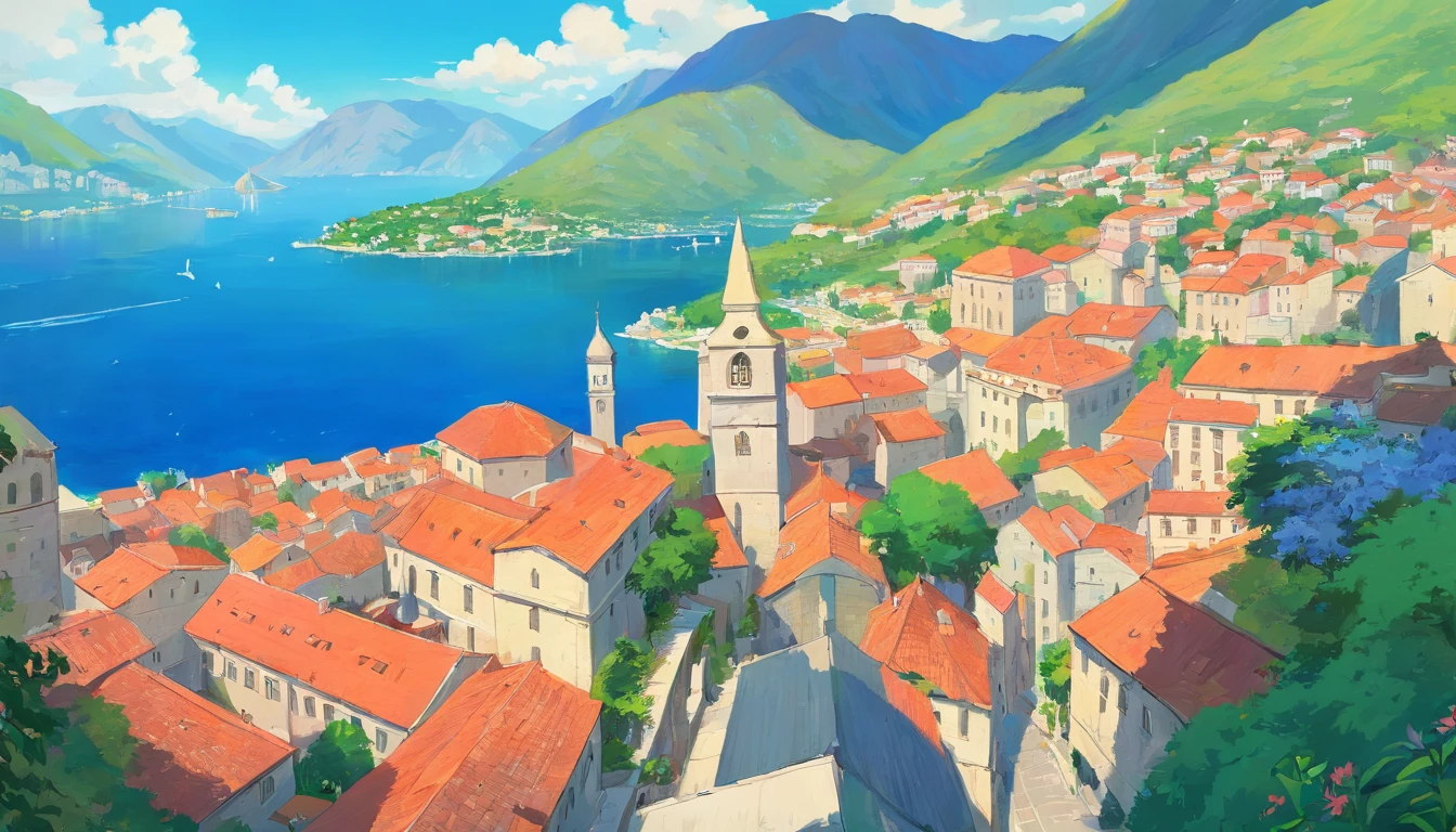 Montenegro,City of Kotor,Faraway view