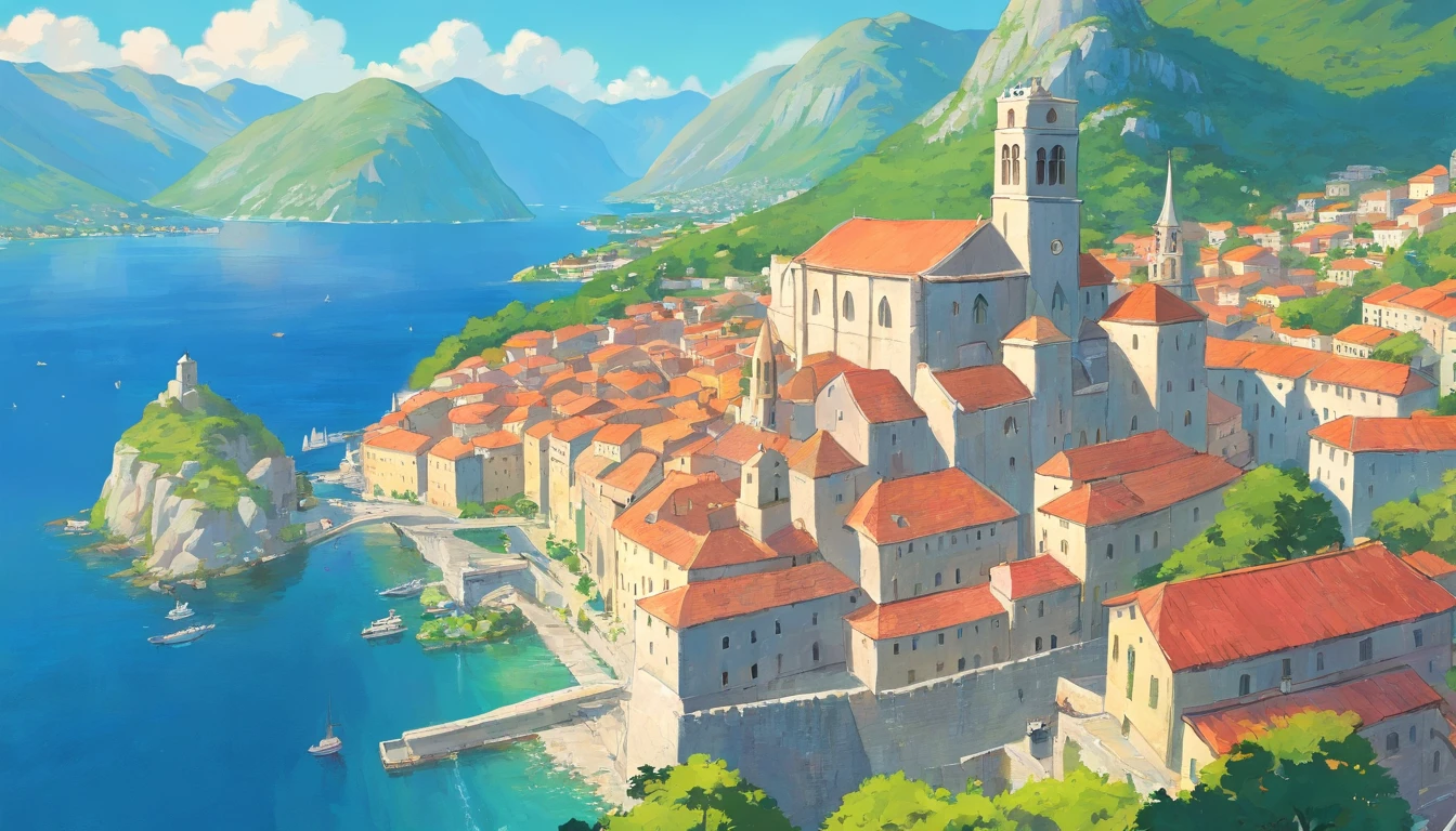 Montenegro,City of Kotor,Faraway view
