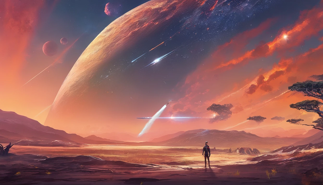 A meteorite fell from the sky，Everyone looked at the sky