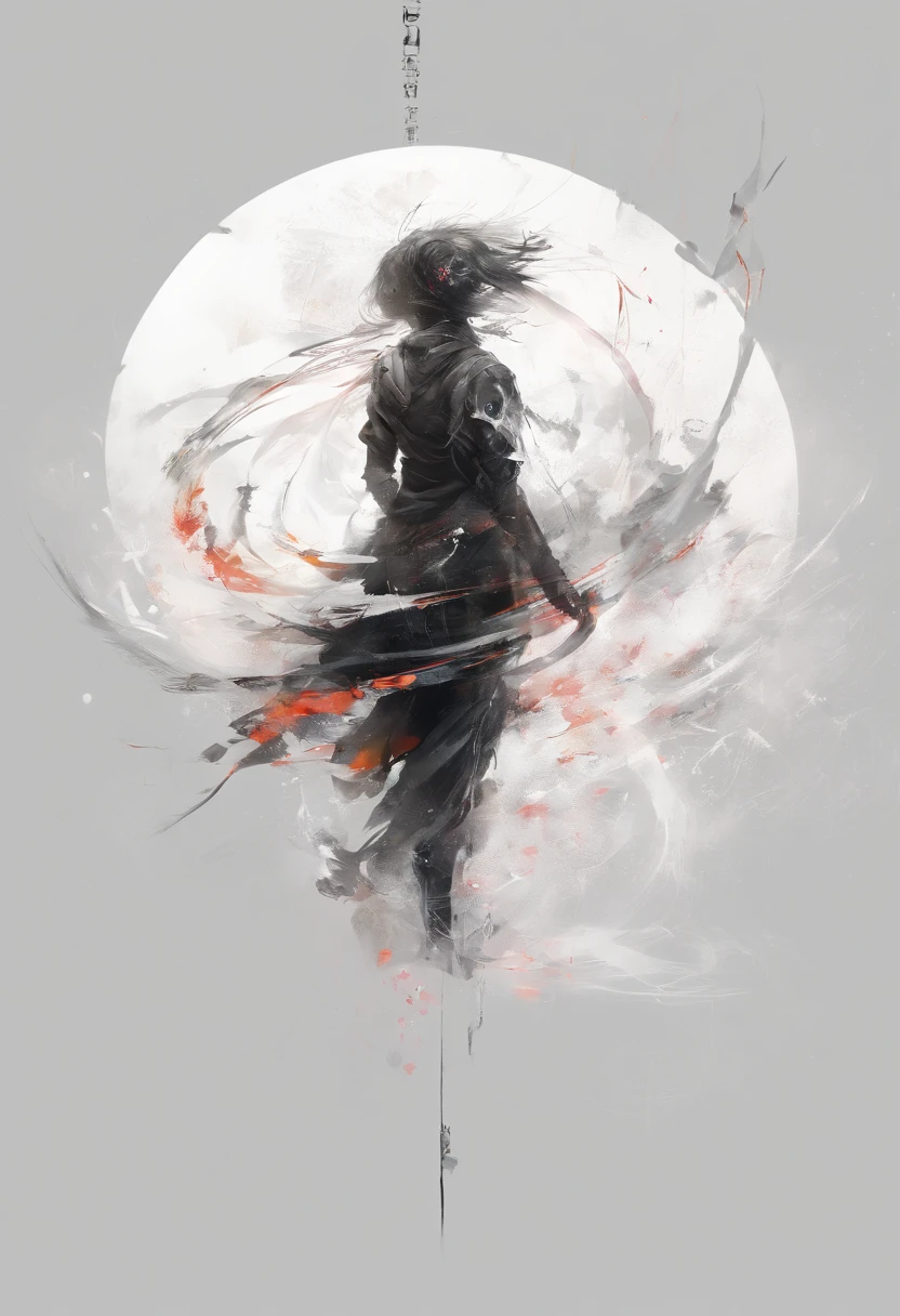 Perfect centering, Fantastic black goldfish, cheerfulness, Standing position, Abstract beauty, Centered, Looking at the camera, Facing the camera, Approaching perfection, Dynamic, Highly detailed, Smooth, Sharp Focus, 8K, hight resolution, Illustration, art by carne griffiths and wadim kashin, White background
