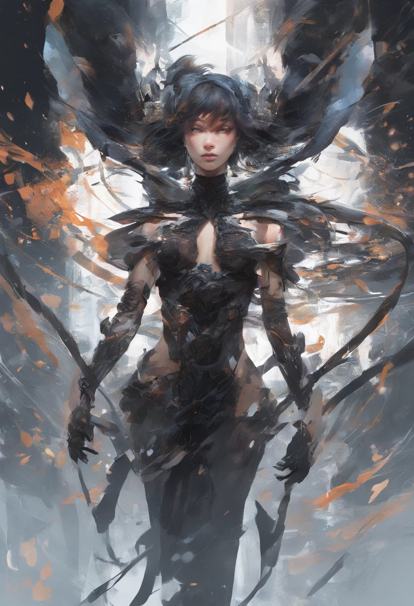 Perfect centering, Fantastic black goldfish, cheerfulness, Standing position, Abstract beauty, Centered, Looking at the camera, Facing the camera, Approaching perfection, Dynamic, Highly detailed, Smooth, Sharp Focus, 8K, hight resolution, Illustration, art by carne griffiths and wadim kashin, Goldfish characters