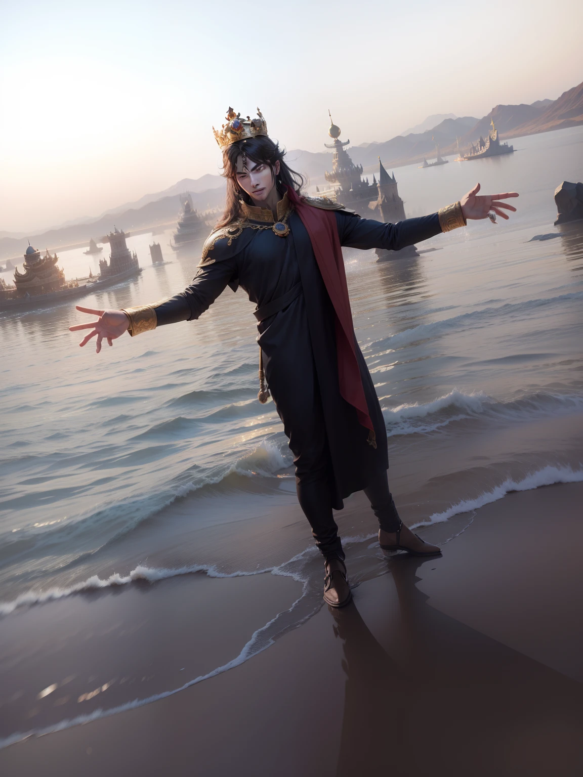 King of universe with crown remove background