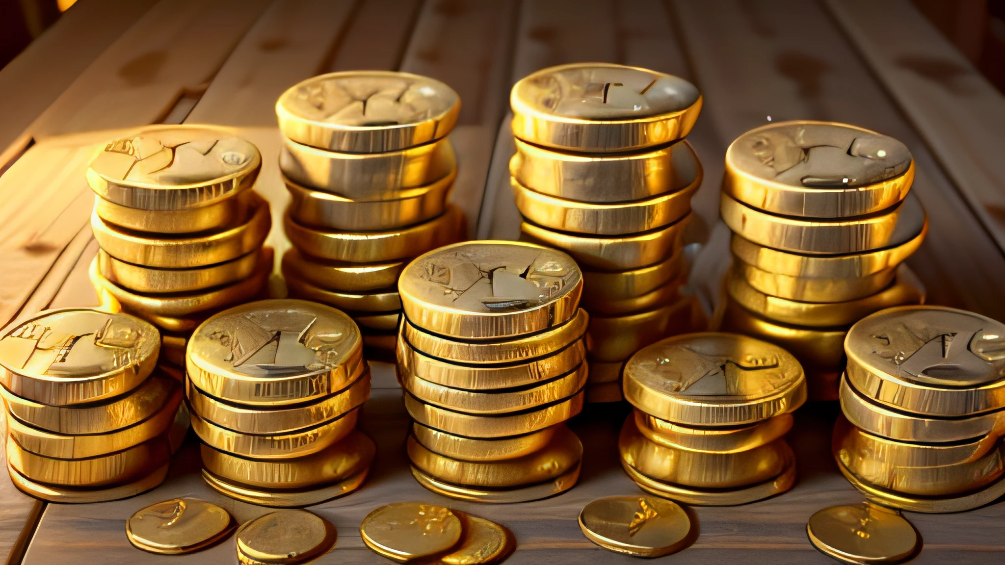 Lots of gold coins