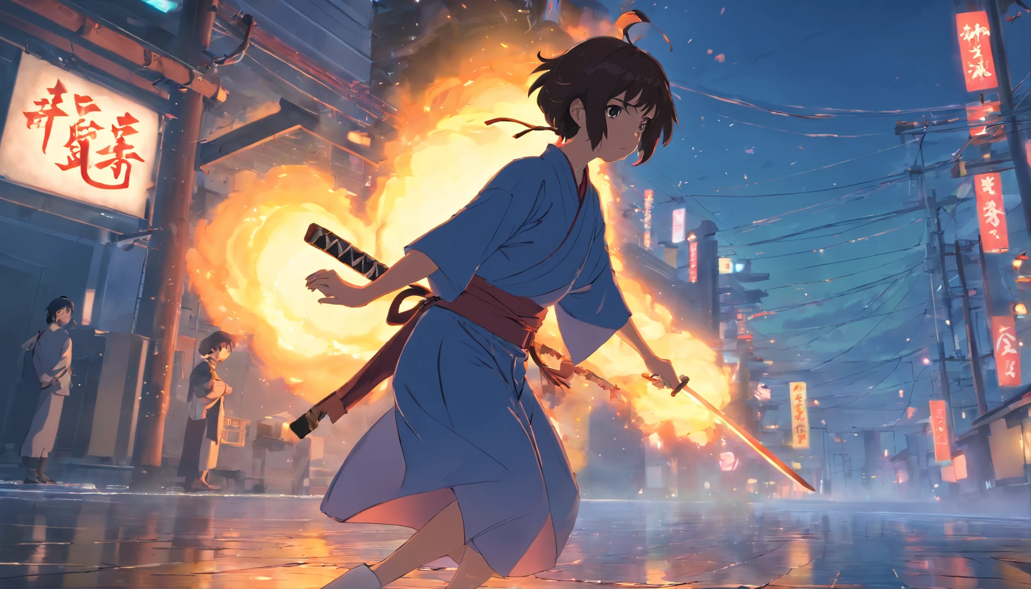 tmasterpiece,melhor qualidade,cinematic Film still from,Chinese horror,Samurai in action, neve Inferno,Hands in trouble,Buda,Divino --sem povo