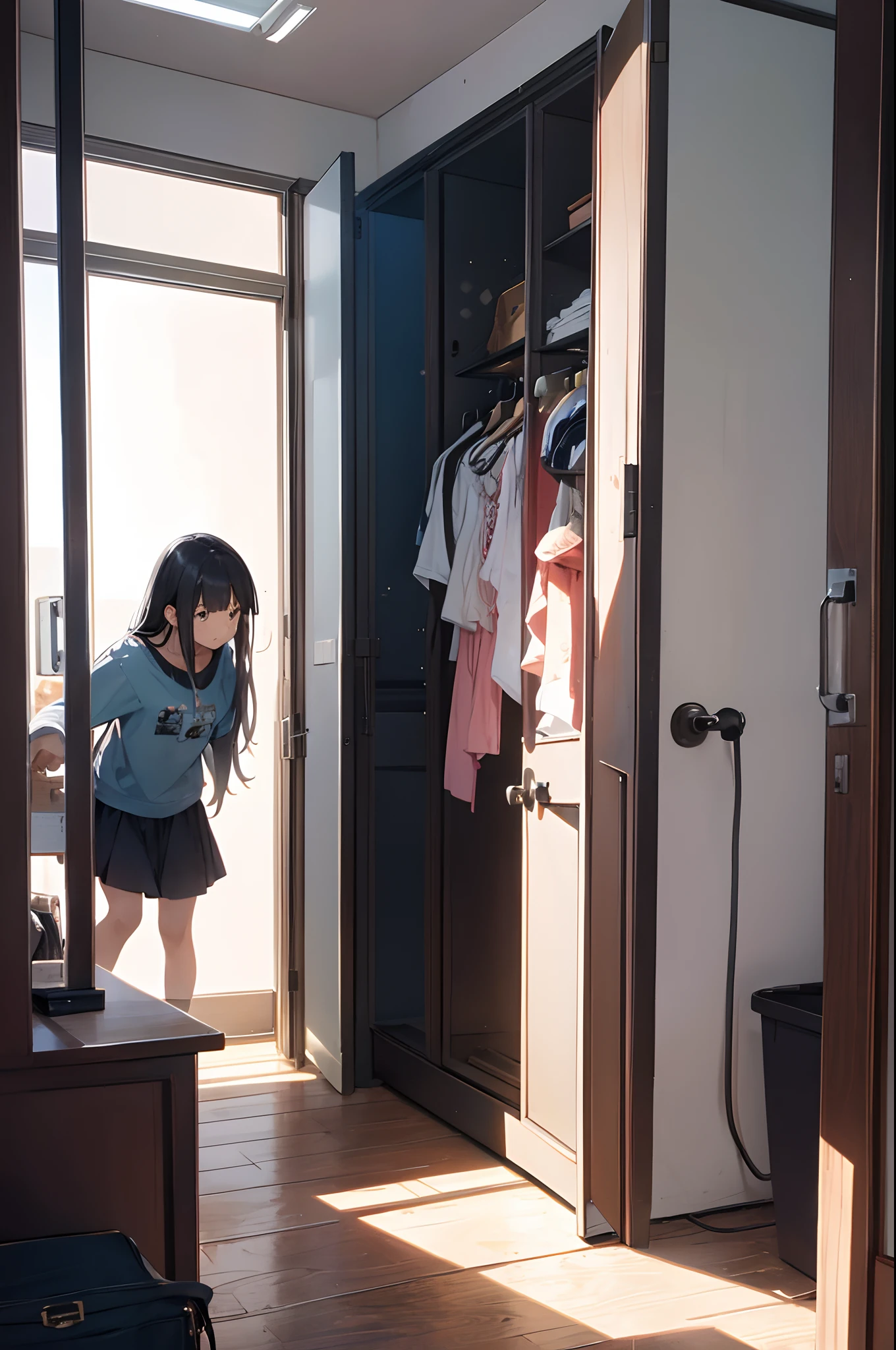 An unemployed young girl who dropped out of elementary school who has been confined to her room for many years