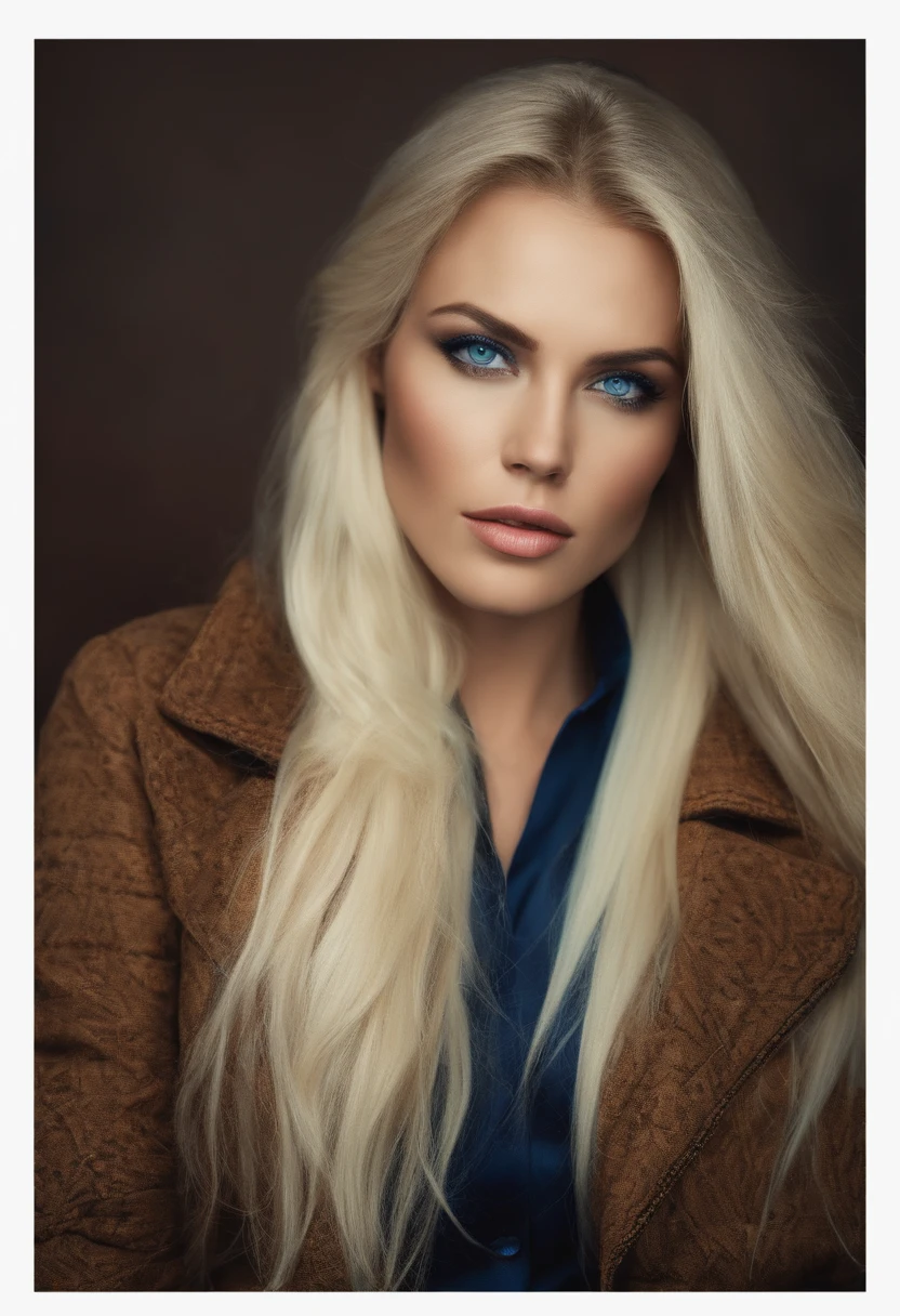 Woman blonde hair blue eyes Anne Marie,bad girl attitude