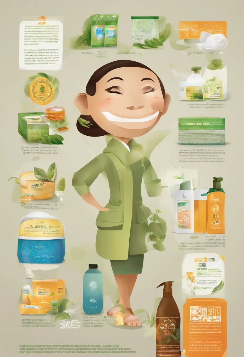 35 year old asian woman using eco-friendly products, Embodying the goals of responsible consumption and production.
