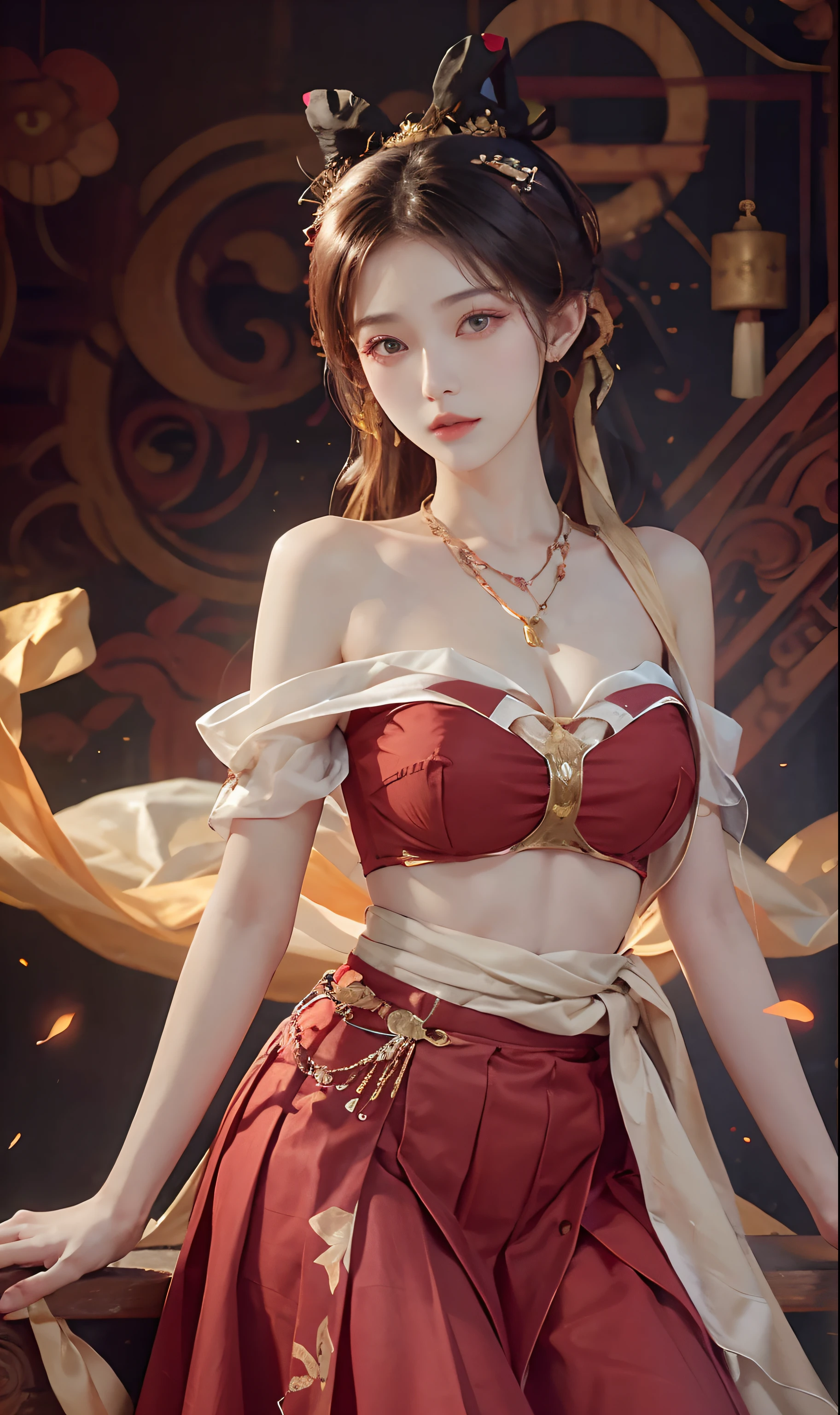 A girl, ancient Chinese costume, whole body, sunshine, clear face, clean white background, masterpiece, super detail, epic composition, ultra HD, high quality, extremely detailed, official art, uniform 8k wallpaper, super detail, 32k