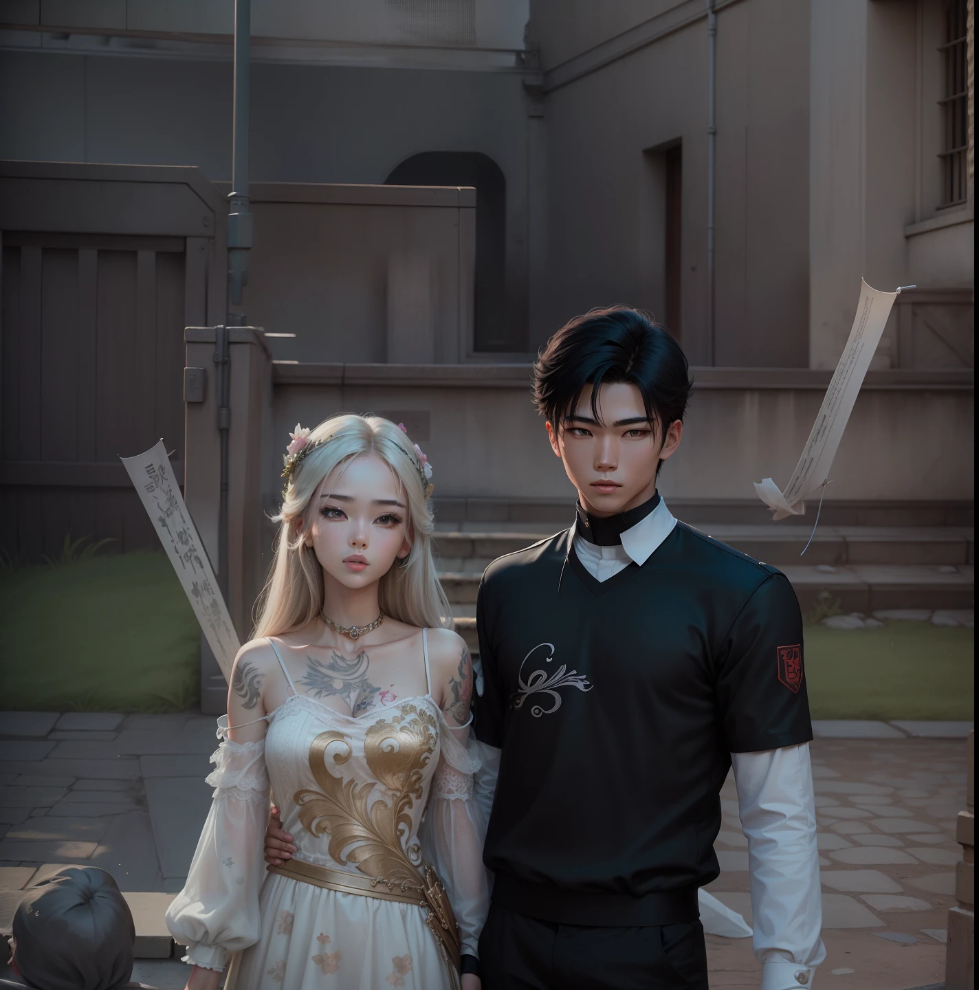 romeo and juliet south and north border teenager korea in love a forbidden love asian drawing romeo a boy with tattoo. Juliet girl with simple principles manga art