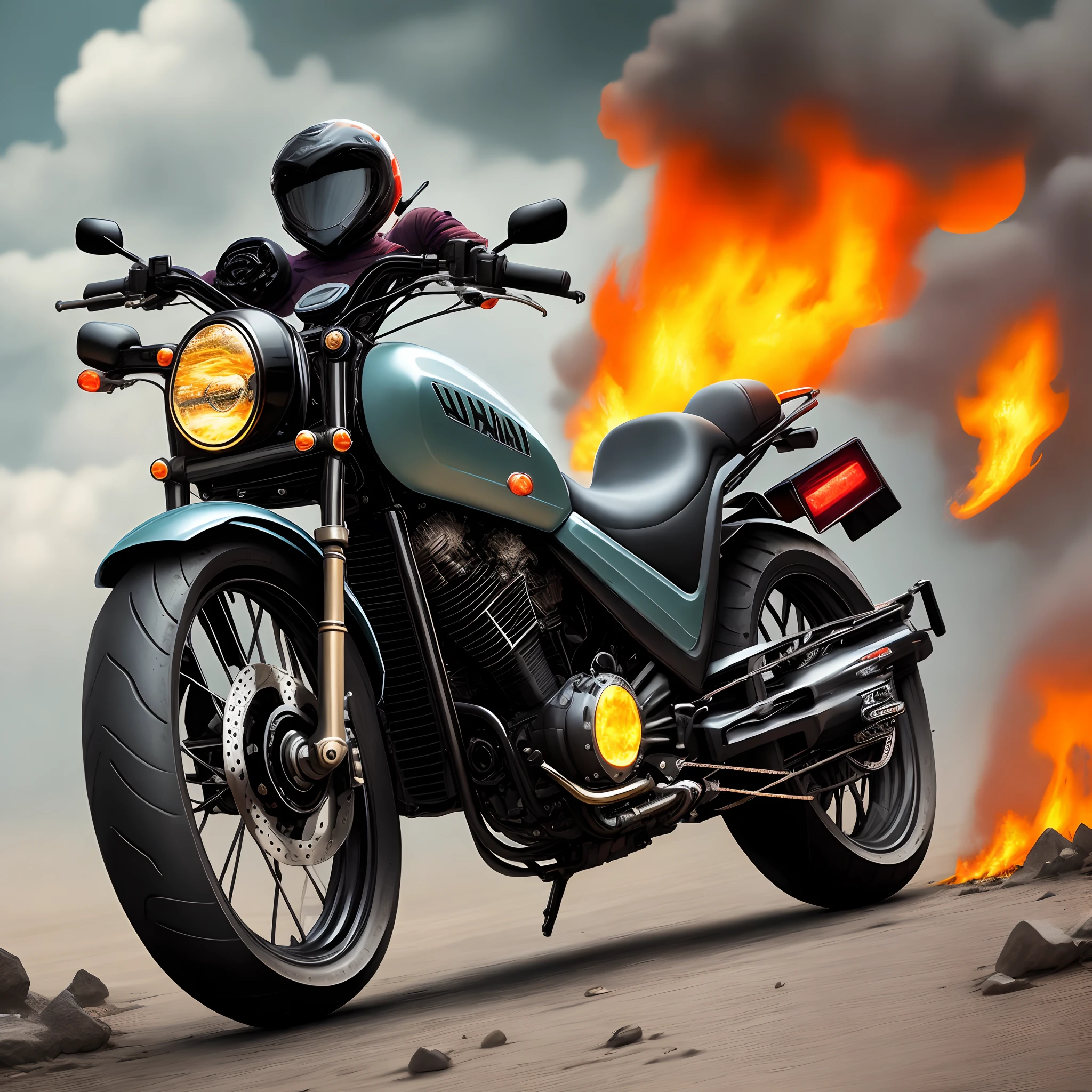 Bajaj Avenger with hell fire