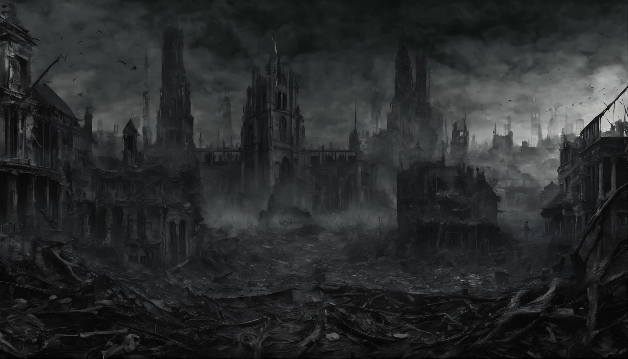 dystopian、destruction、collapse、Street、