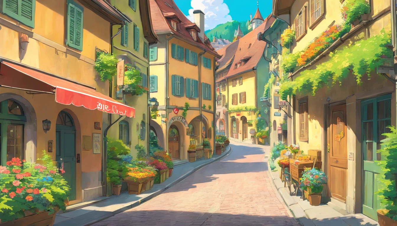Switzerland,The beautiful streets of Bern,Faraway view