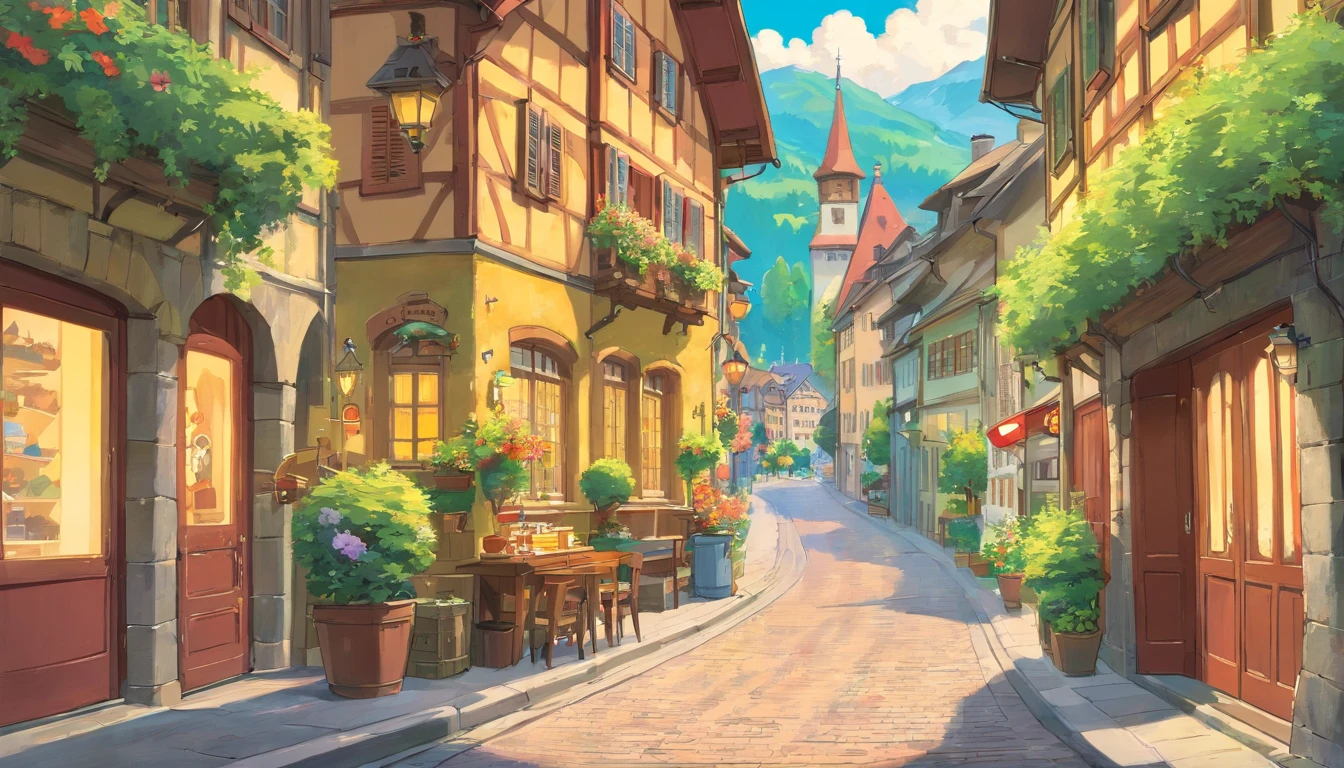 Switzerland,The beautiful streets of Bern,Faraway view