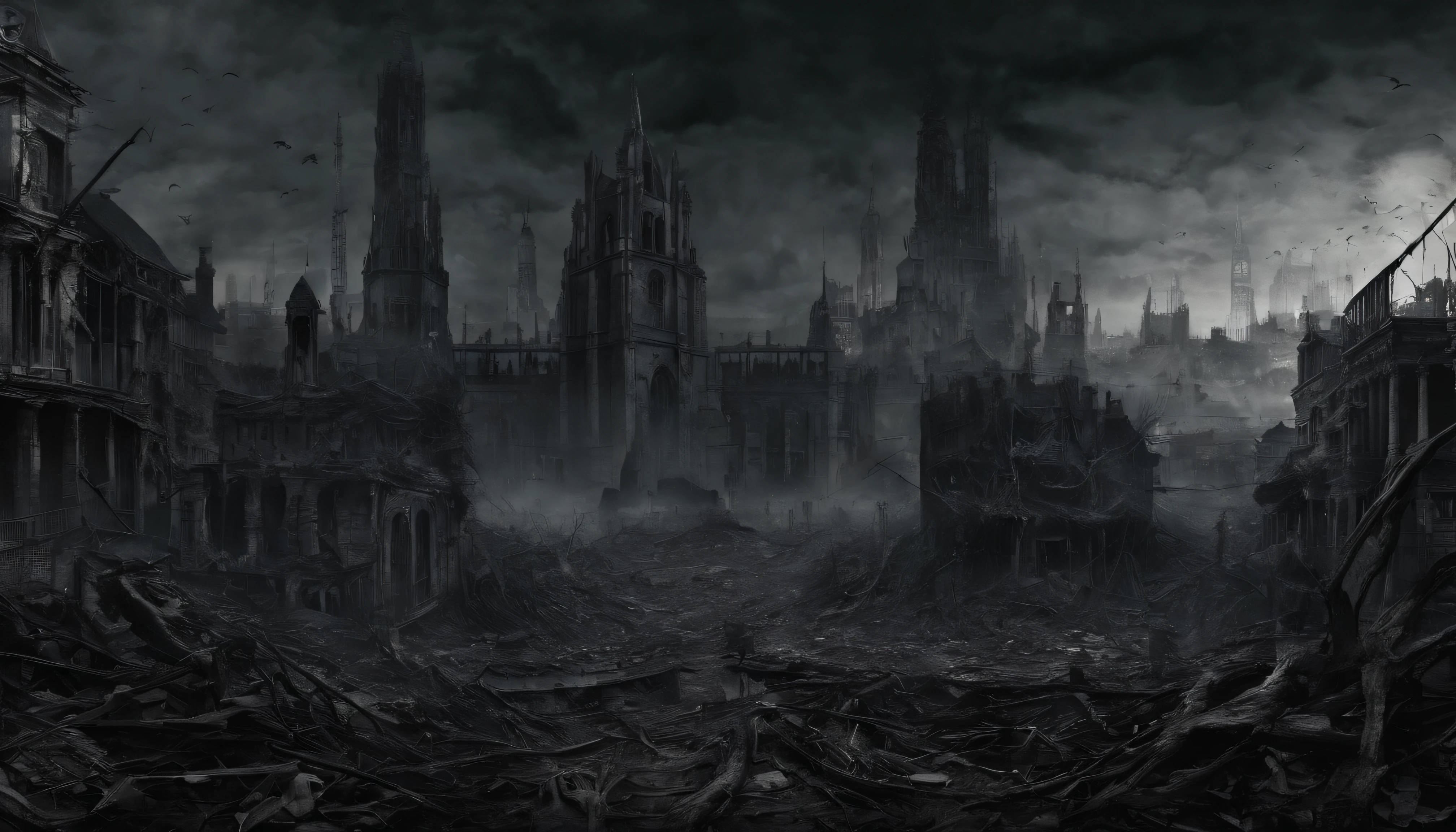 dystopian、destruction、collapse、Street、