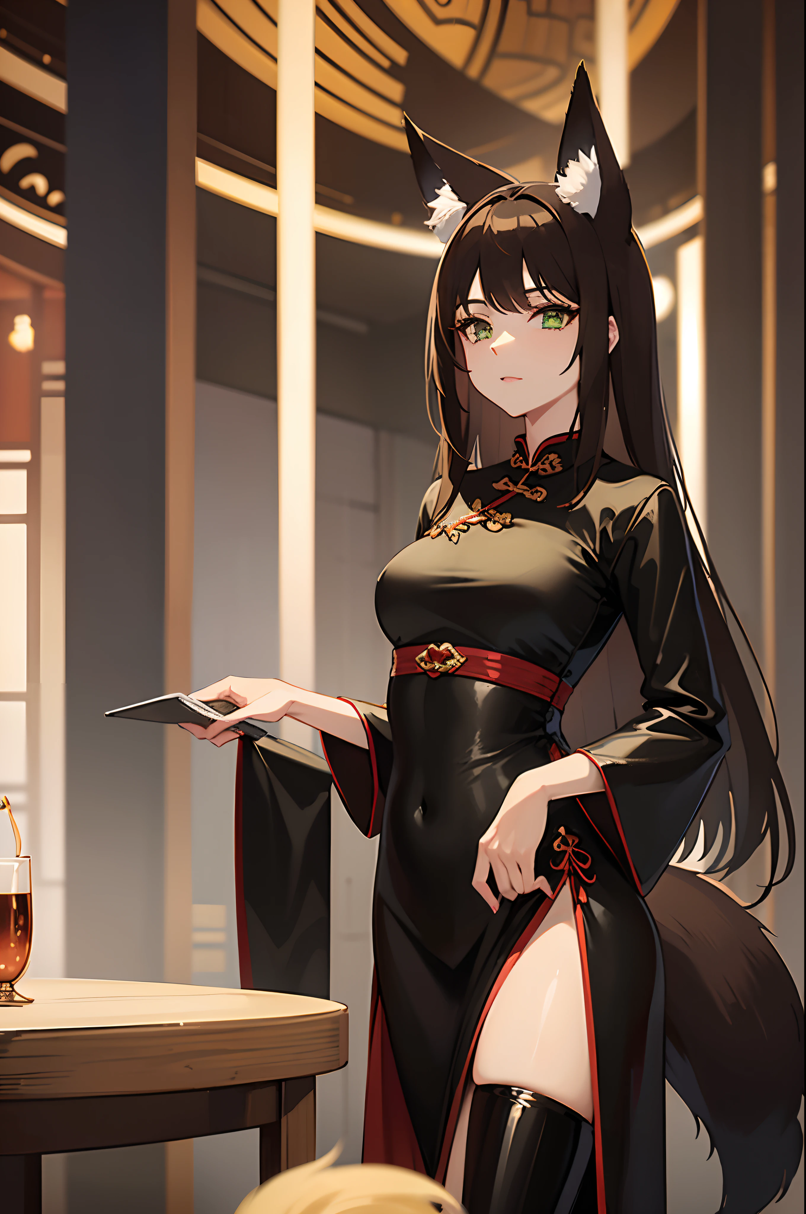 (A hyper-realistic), (Illustration), (High resolution), (8K), (Very detailed), (Best Illustration), (Beautiful and detailed eyes), (Best Quality), (ultra-detailliert), (masuterpiece),sushi master woman,