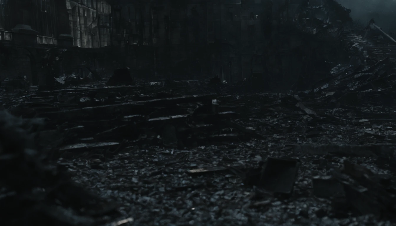 rubble、Broken clock、Glass scattered、Detail Shots、Sharp bokeh、8K、cinematic、overlooks