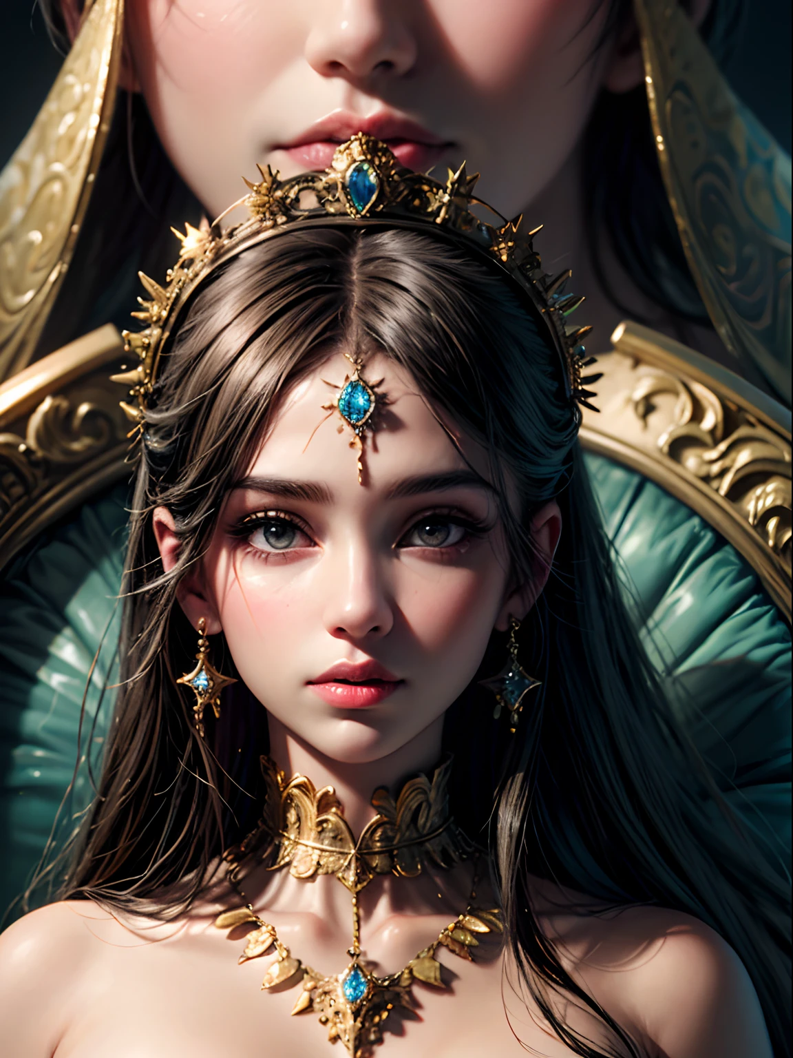 fotorrealista:1.4), (master part, side-lighting, finos olhos bonitos detalhados: 1.2), master part*retrato, Realistic, mulher Elfa, princesa, orelhas pontudas, armadura de guerreira, rosto de lado, expression serious, look at the sky, Rosto 3D, olhos extremamente detalhados e brilhantes, cabelos brilhantes, Pele brilhante e brilhante, sozinho, constrangido, (diafragma), eyes close up