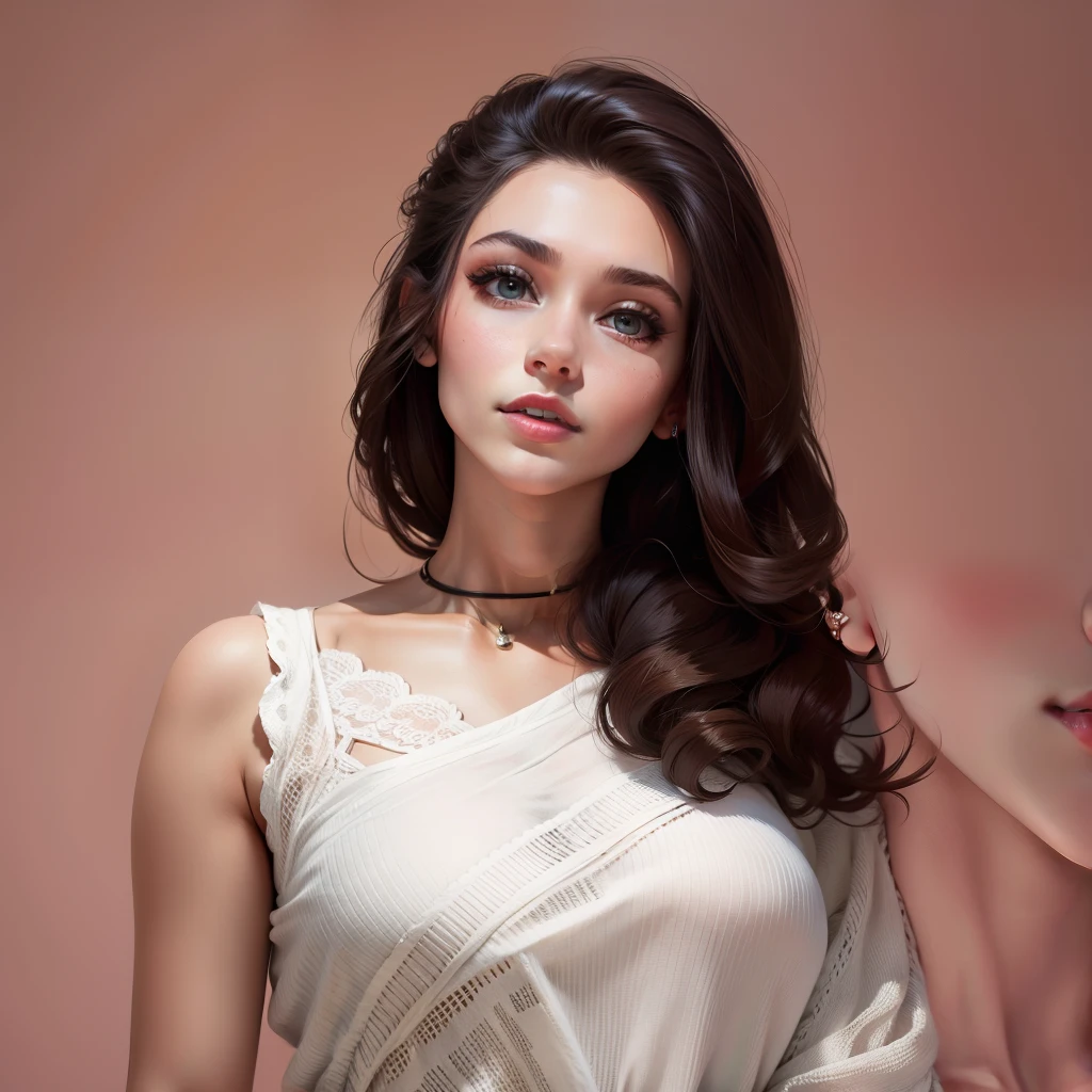 Beautiful young woman, modern look.