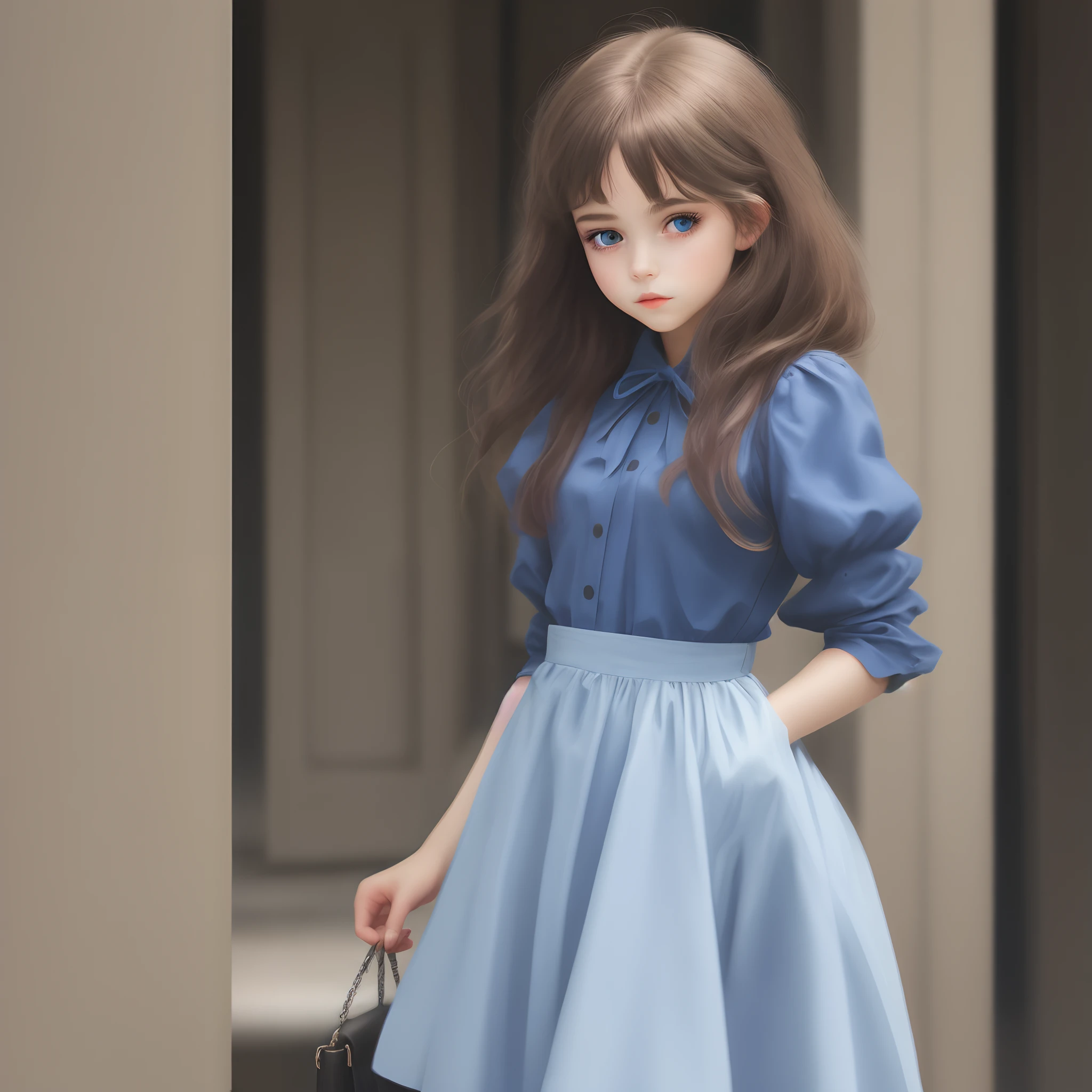 Girl dressed in blue