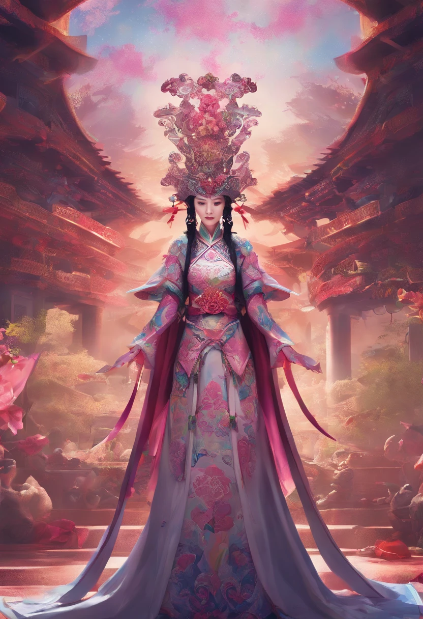 China-style,Chinese drama,Peking Opera costumes,Mu Guiying costume,中景 the scene is,Full body like, highly detailed surreal vfx,oc rendered, - AR 16:9 --q 2 --s 1000