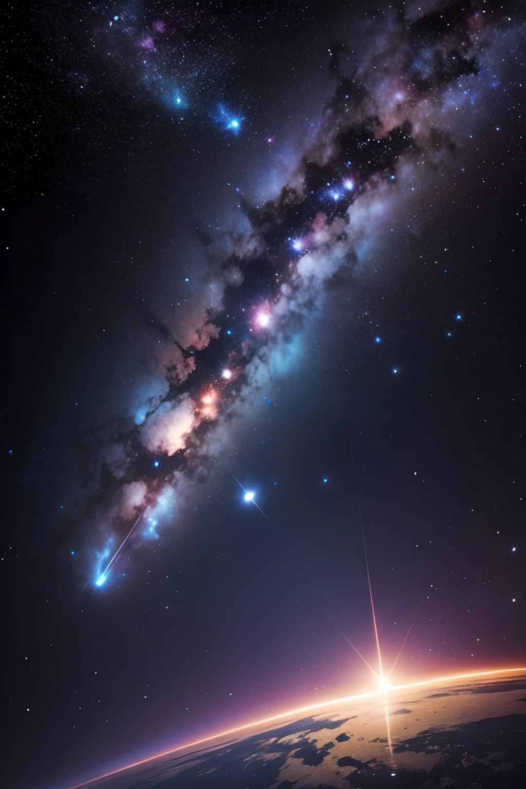 Space shooting stars
