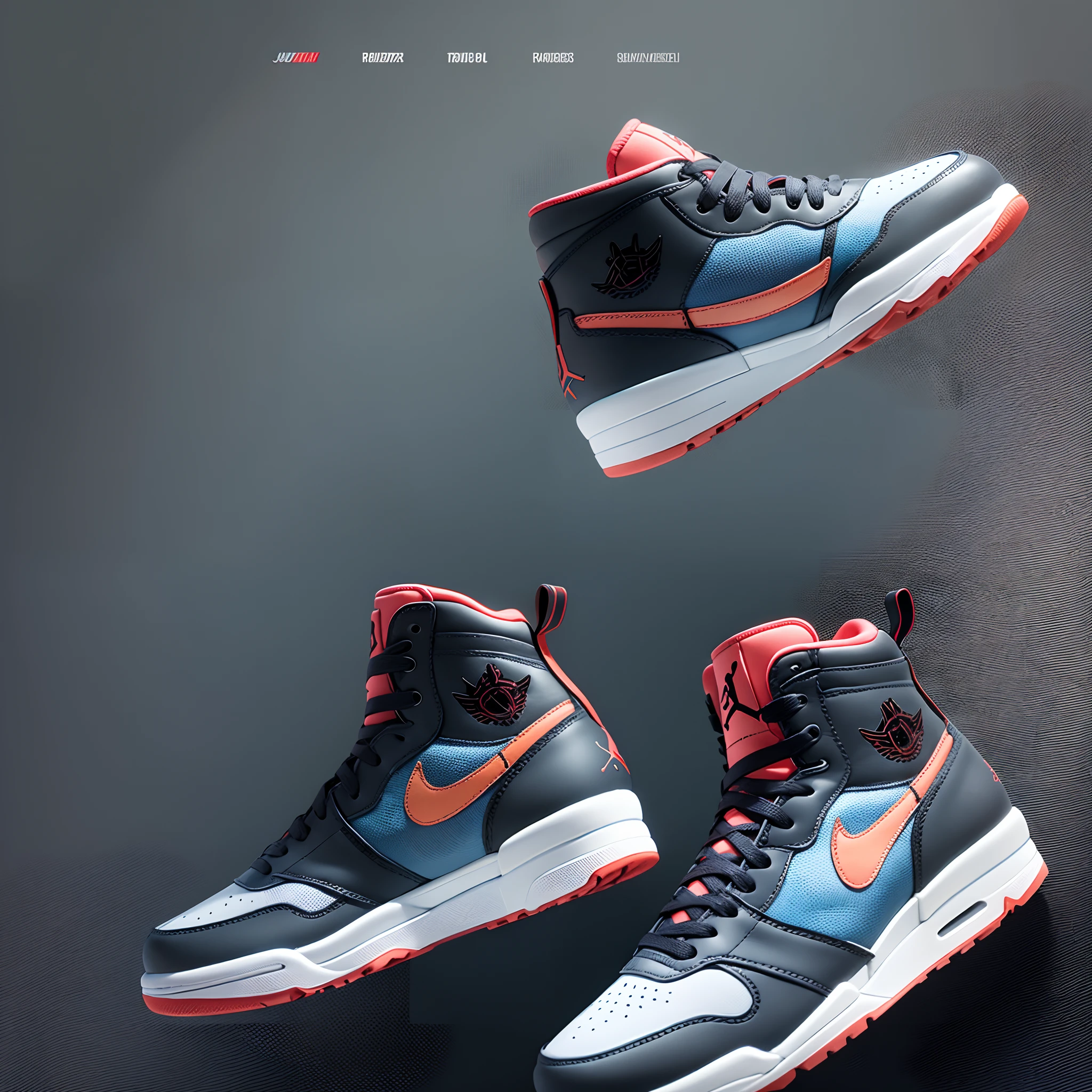 ui website jordan  sneaker, modern design,  futuristic --auto --s2