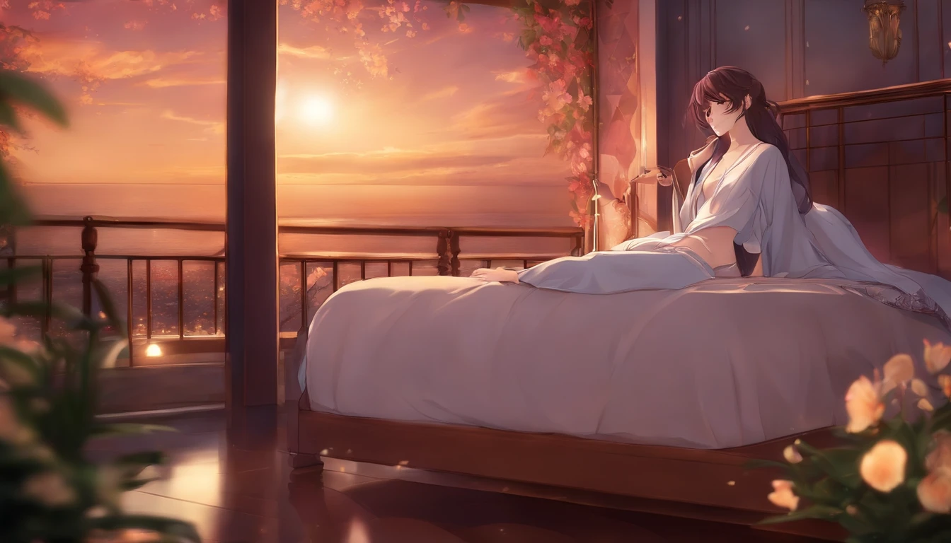 anime sexy listen musica in bed