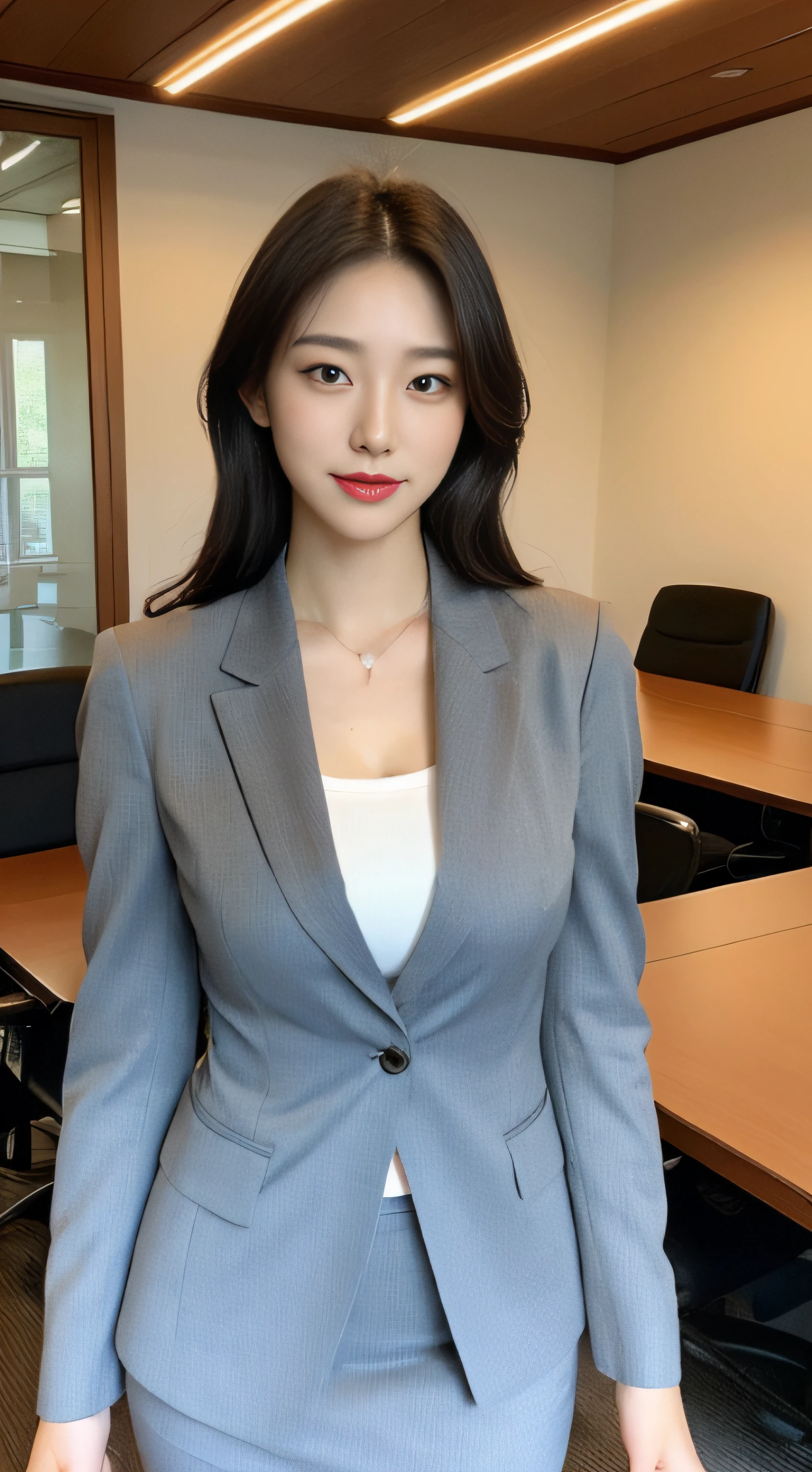 Tall and slender beauty、Beauty in suits、Colossal tits、undershirt、Cool beauty、Career woman、Japan beauties、modeled、tiese，office room，janelas