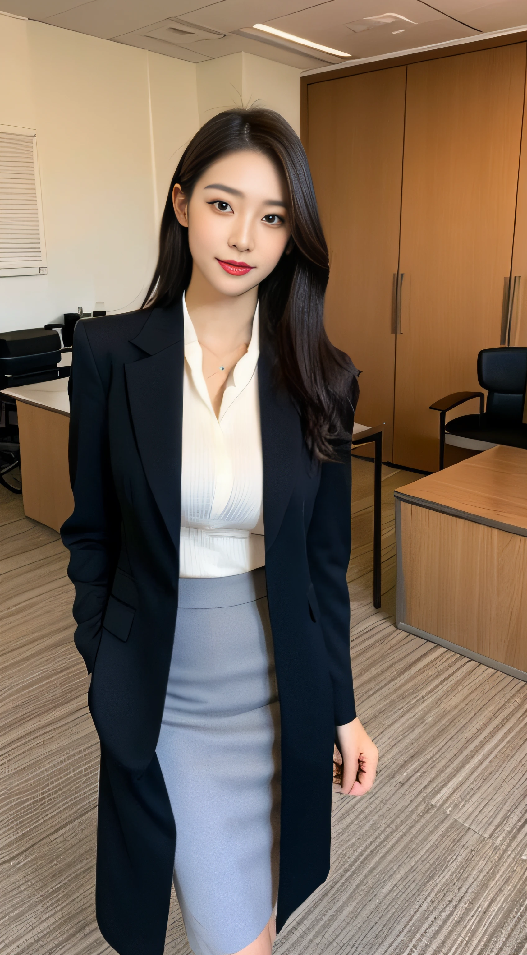 Tall and slender beauty、Beauty in suits、Colossal tits、undershirt、Cool beauty、Career woman、Japan beauties、modeled、tiese，office room，janelas