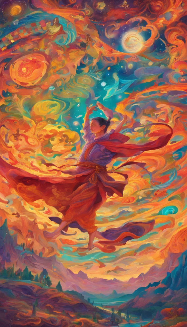 Masterpiece, Best quality, Ultra-detailed, illustration, 1 Buddhist monk, Solo, fantasy, Flying, broom, Night sky, Outdoors, magic, Spells, Moon, stars, Clouds, Wind, Cape, broom, Glowing, mysterious, Enchanting, Whimsical, Playful, Adventurous, Freedom, Wonder, imagination, Determination, skill, Speed, sport, energy, Realism, Naturalistic, Figurative, representational, Beauty, Fantasy culture, mito, Fairy tales, Folklore, legends, Witches, wizards, Magical creatures, fantasy world, composition, scale, foreground, Middle ground, Background, Perspective, Light, Color, Texture, detail, Beauty, Wonder.