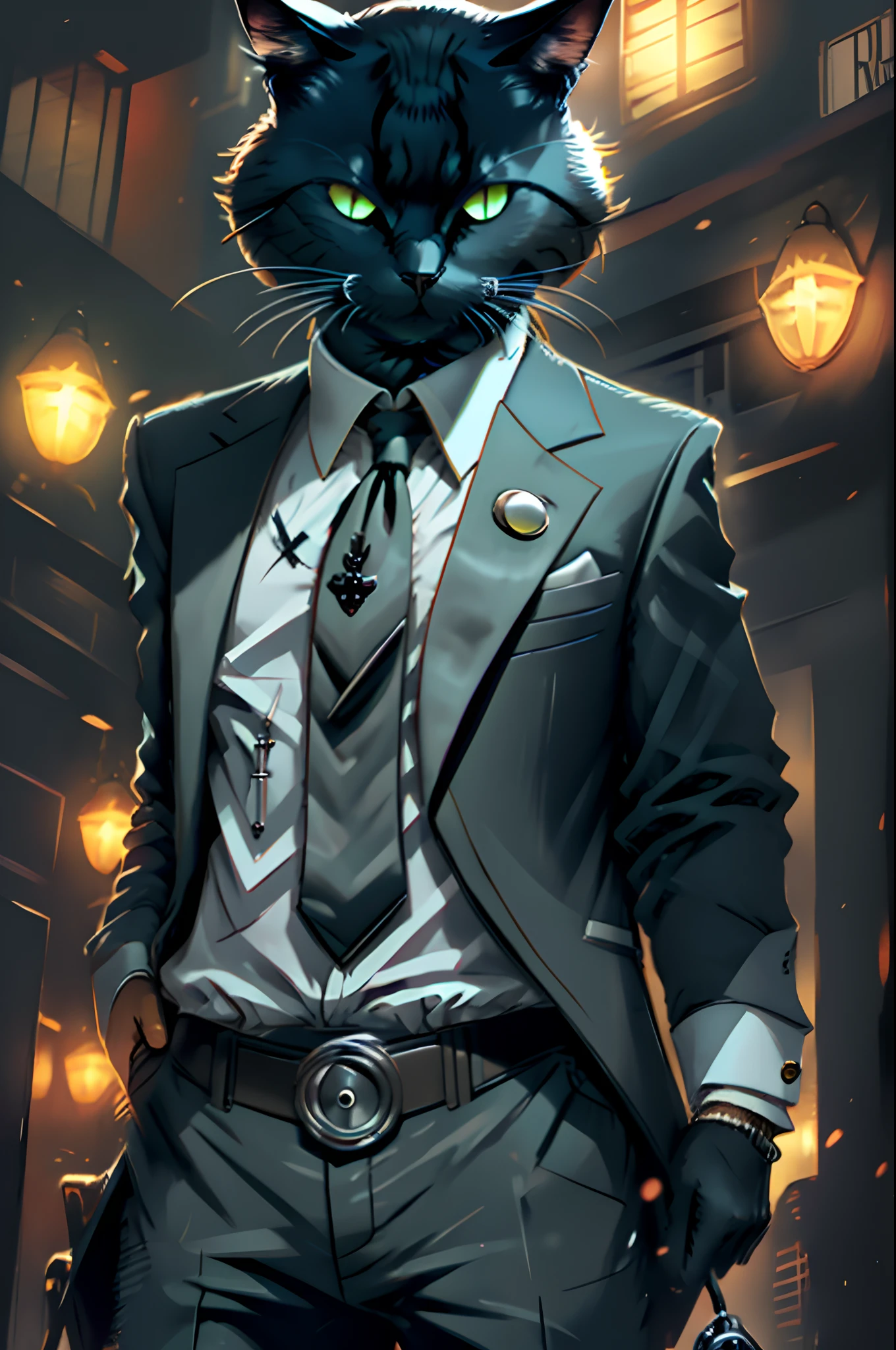 Mafia with black cat