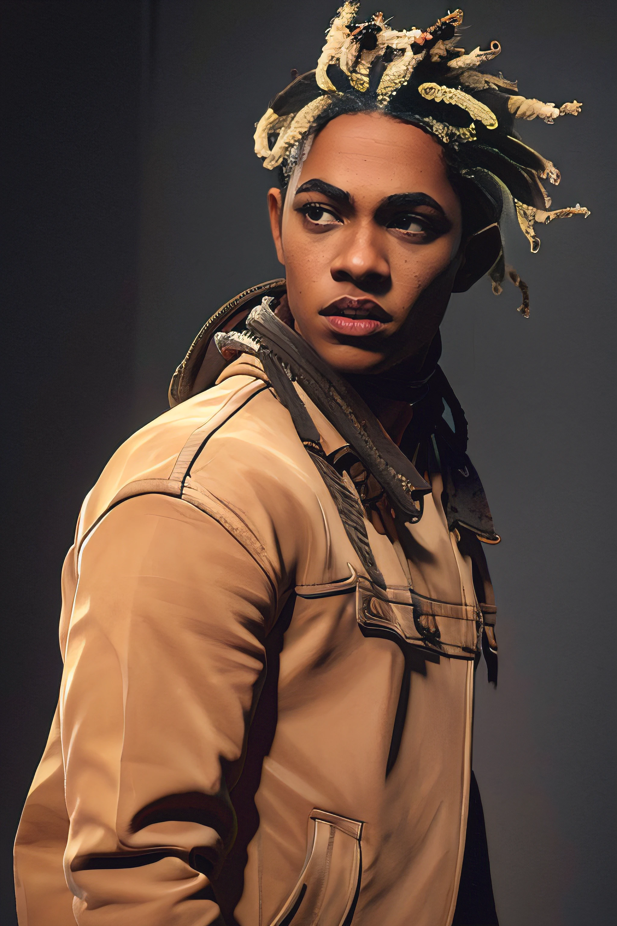 Black musician with dreadlocks album cover