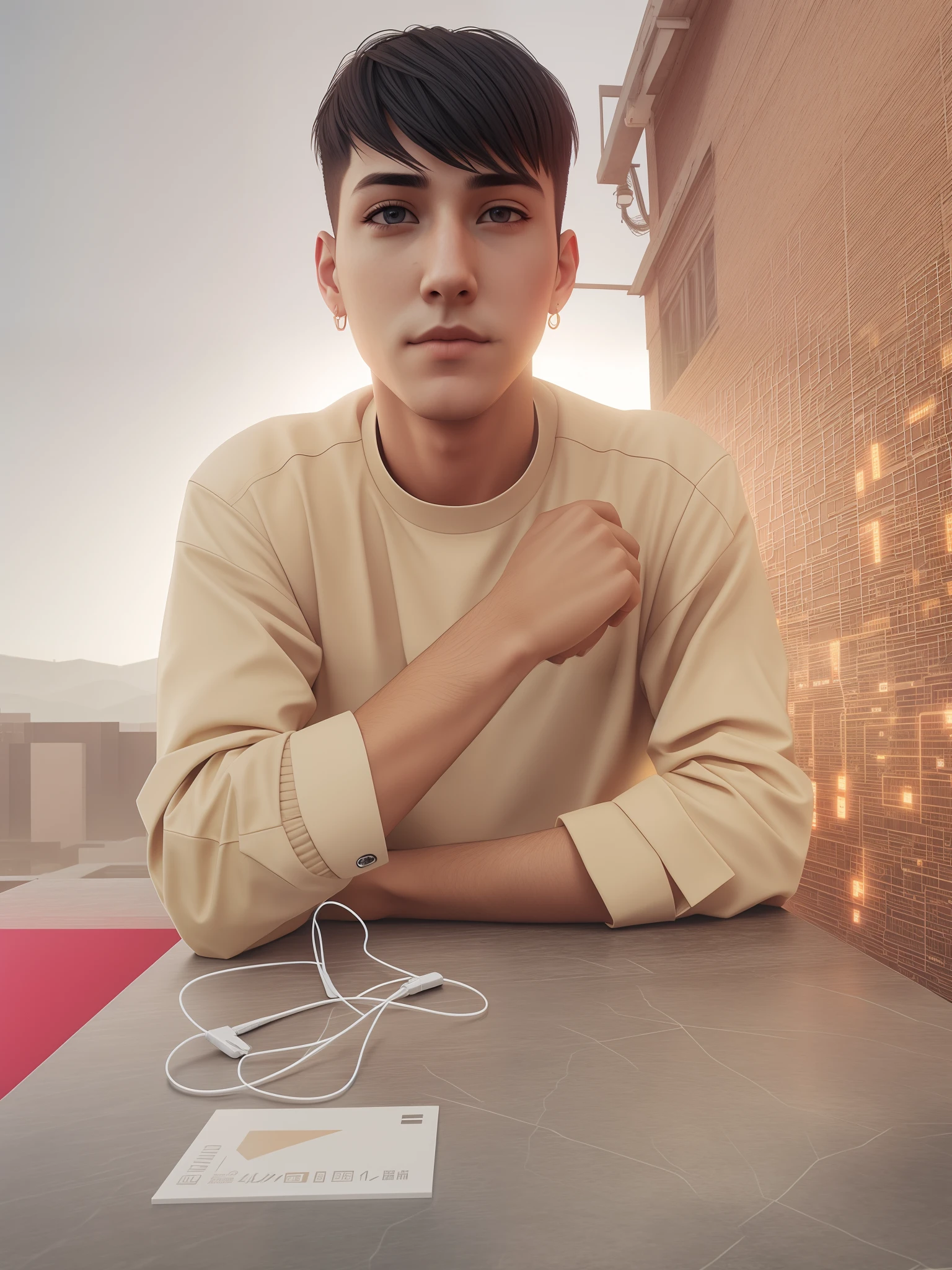 ,cyberpunk handsome boy ultra realistic with