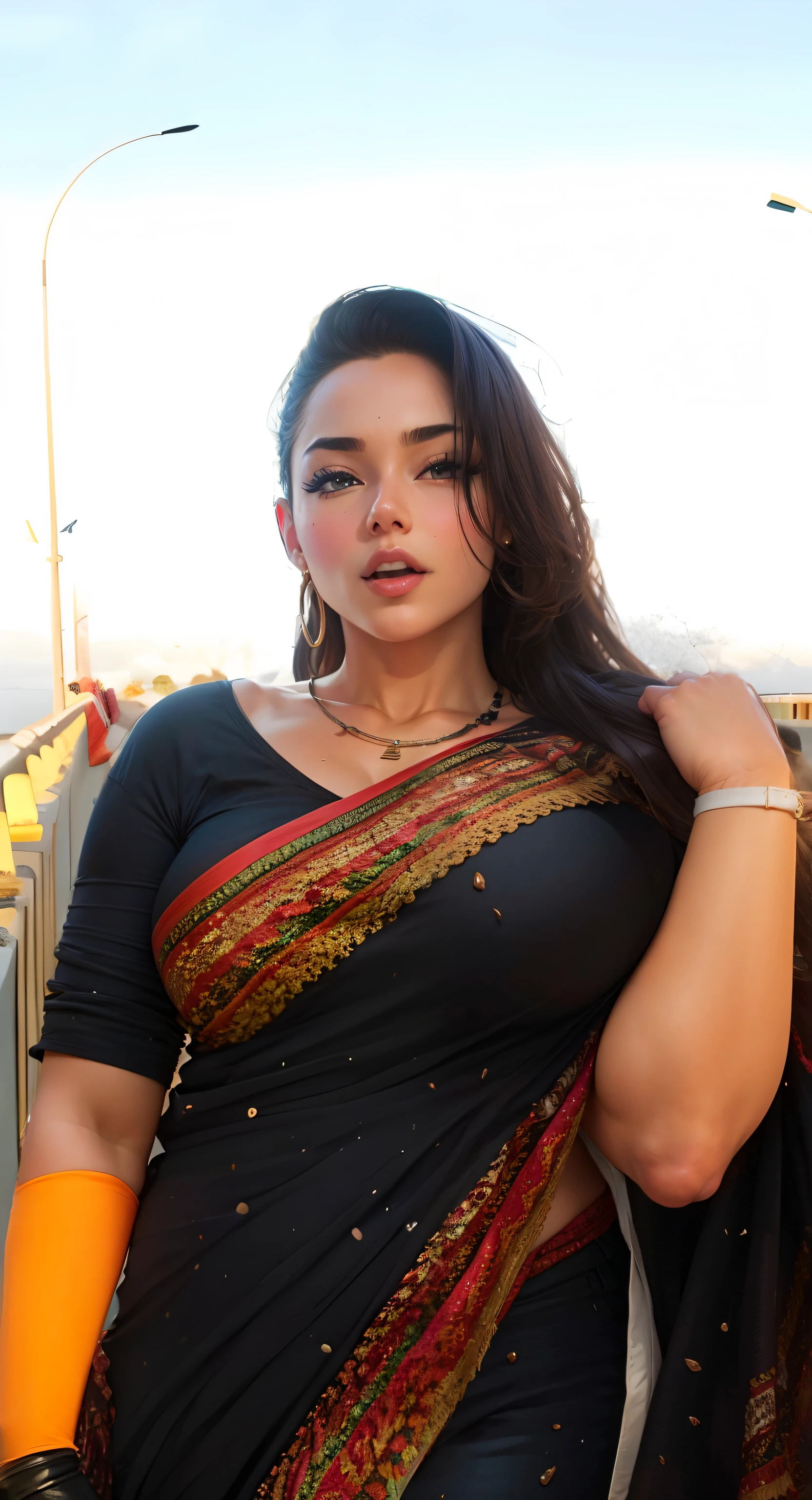 Original face, sexy body, chubby, big milk, tight boob, Indian, navel, Bally open, naked chest, bra