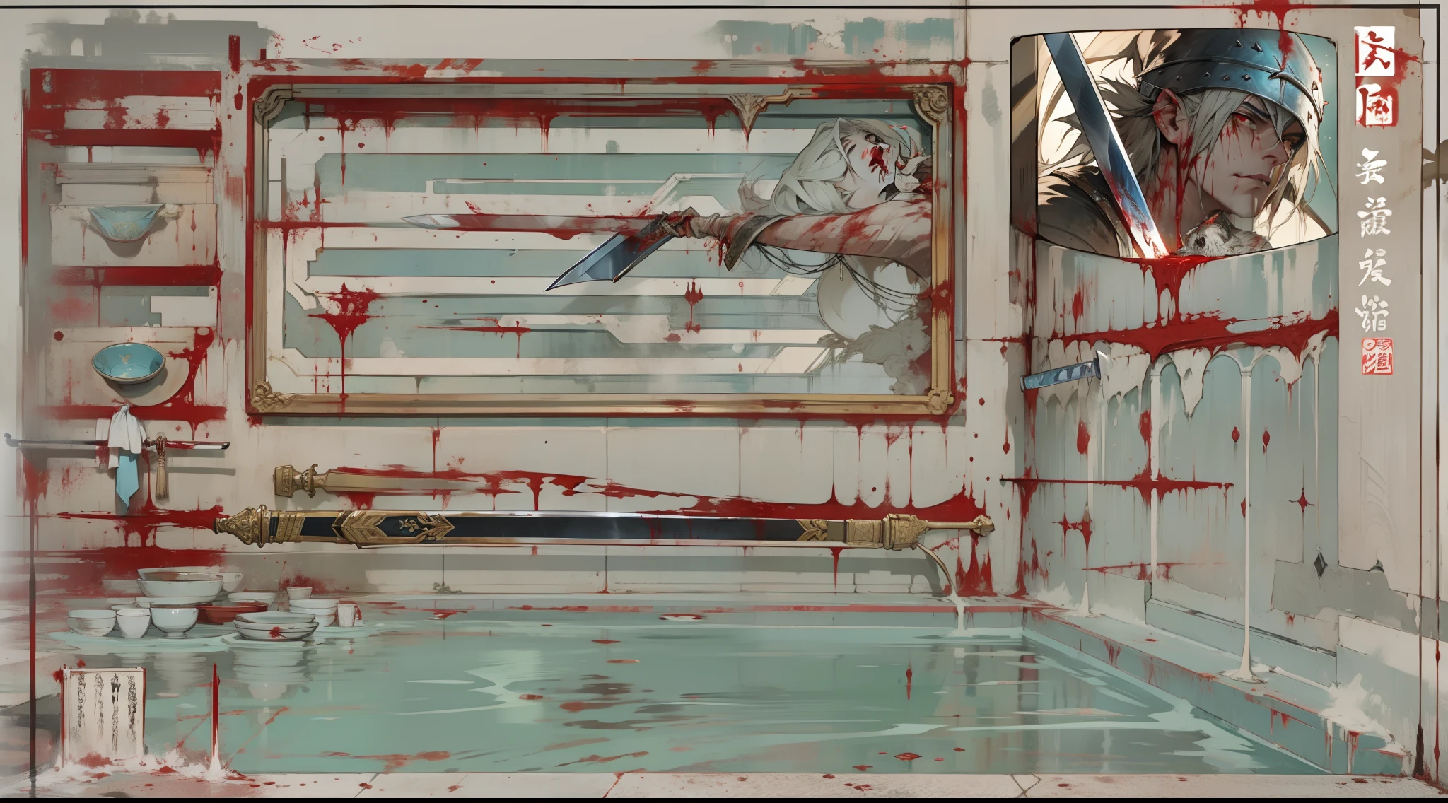 Blood-bathed sword