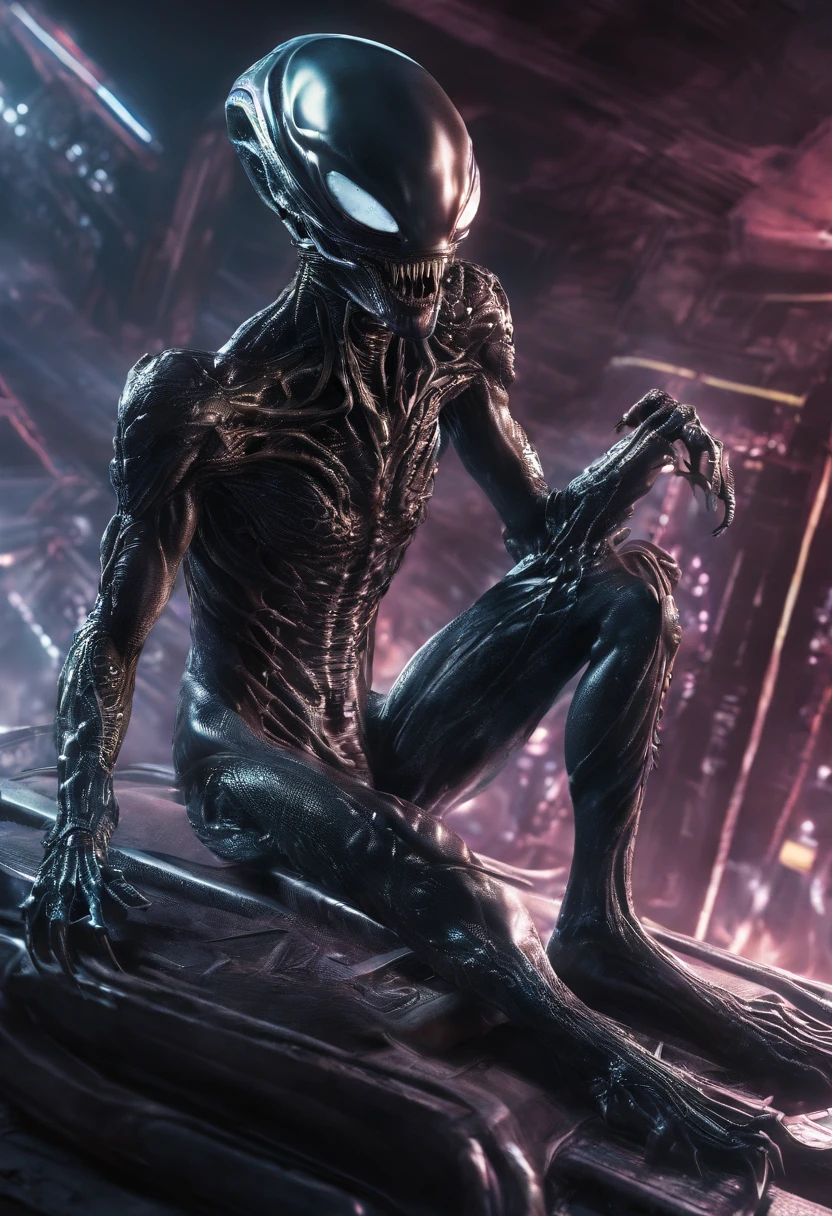 Venom possesses the alien,Full-body photos,high - tech,Laser laser,Delicate picture
